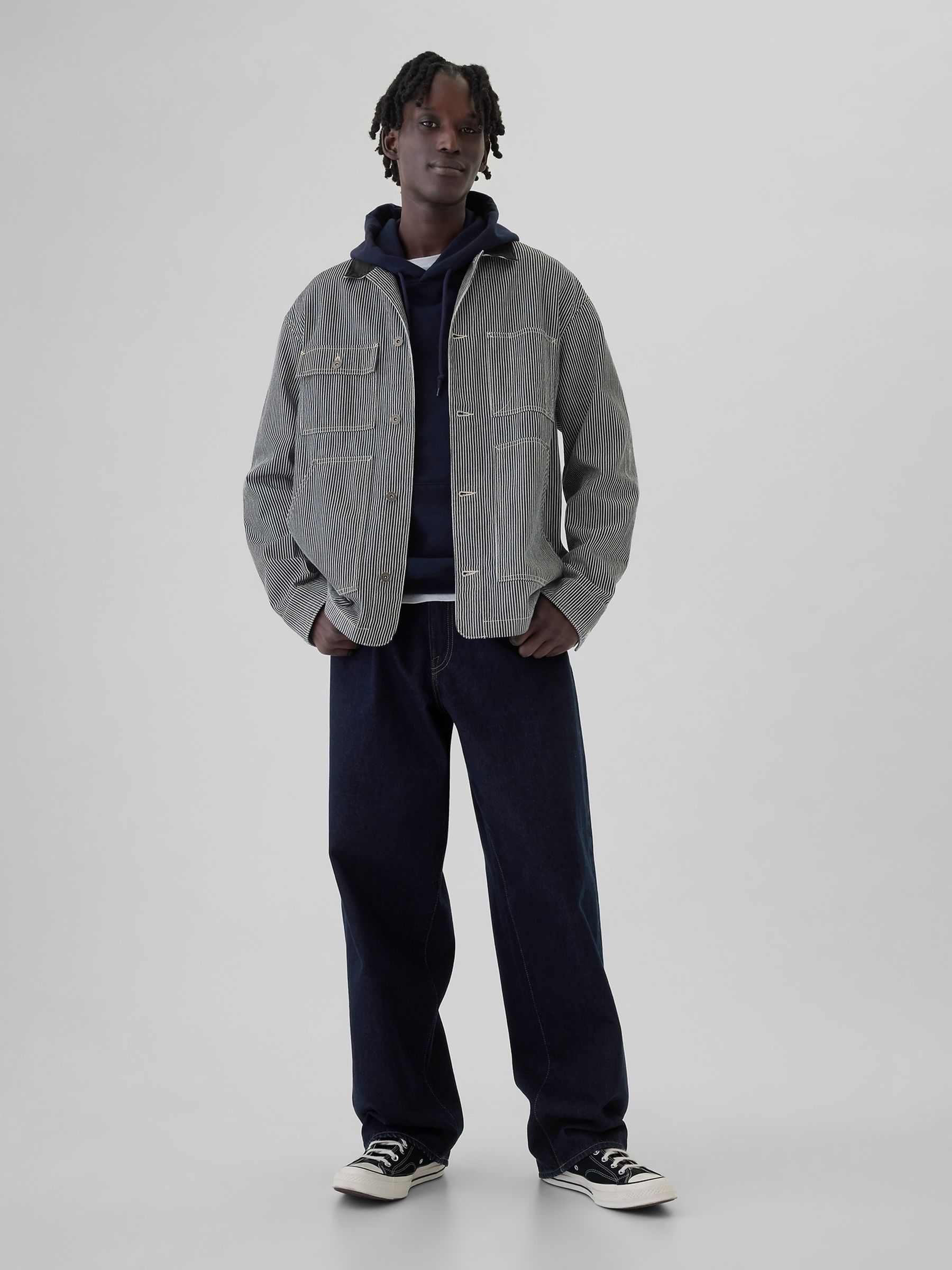 Blue Railroad Denim Chore Jacket - Image 3 of 8