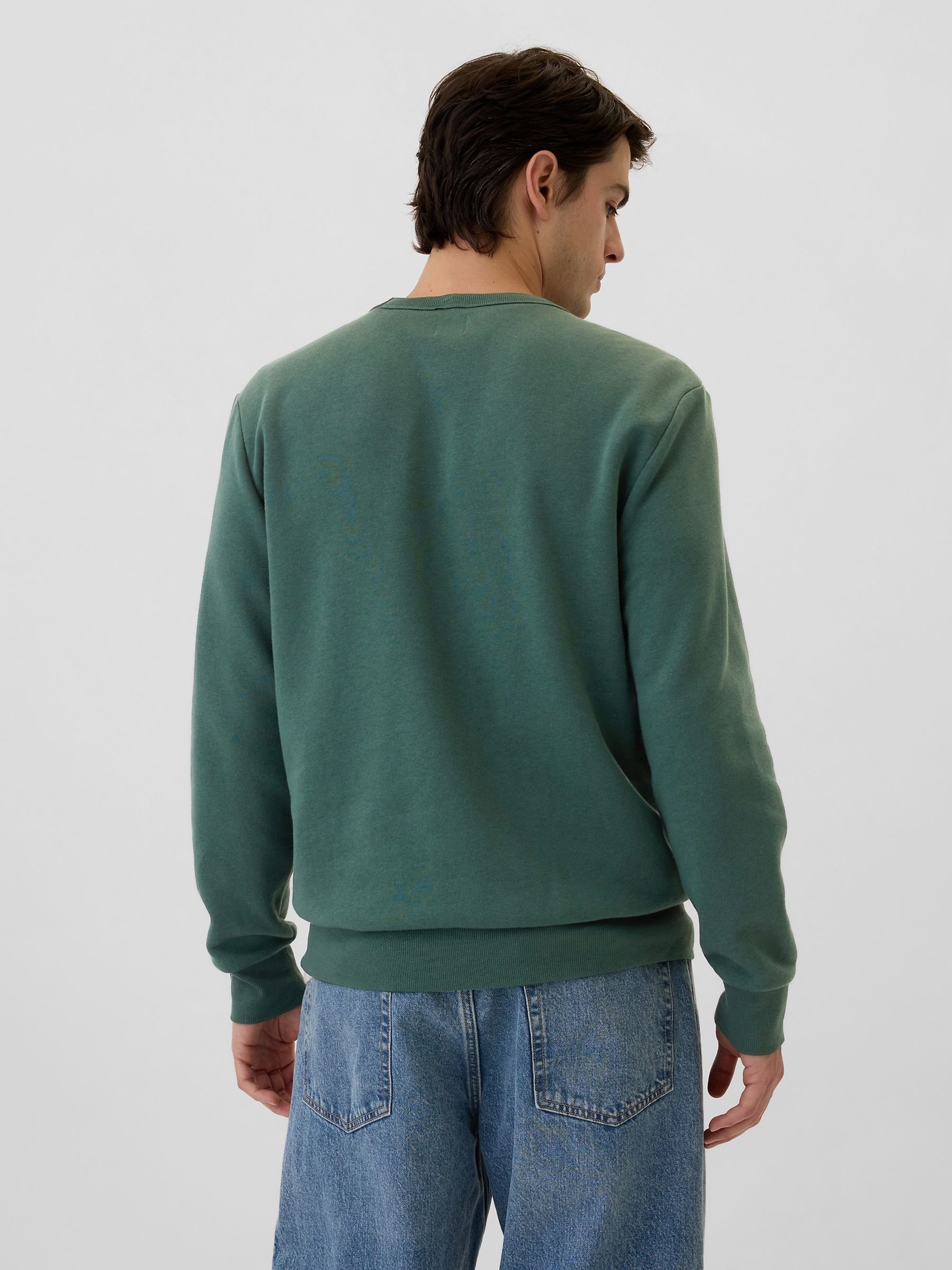 Green Logo Crew Neck Jumper - Image 2 of 4