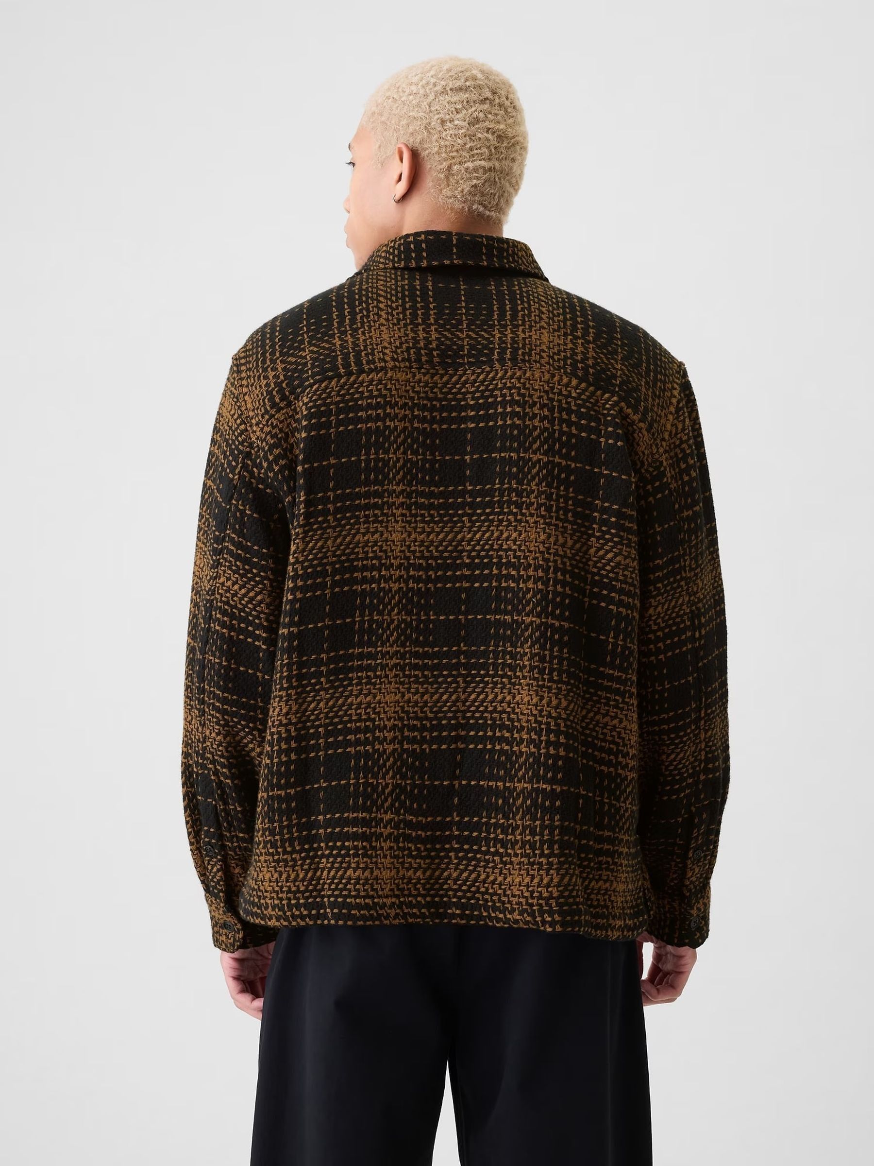 Brown Relaxed Textured Twill Shirt - Image 2 of 5