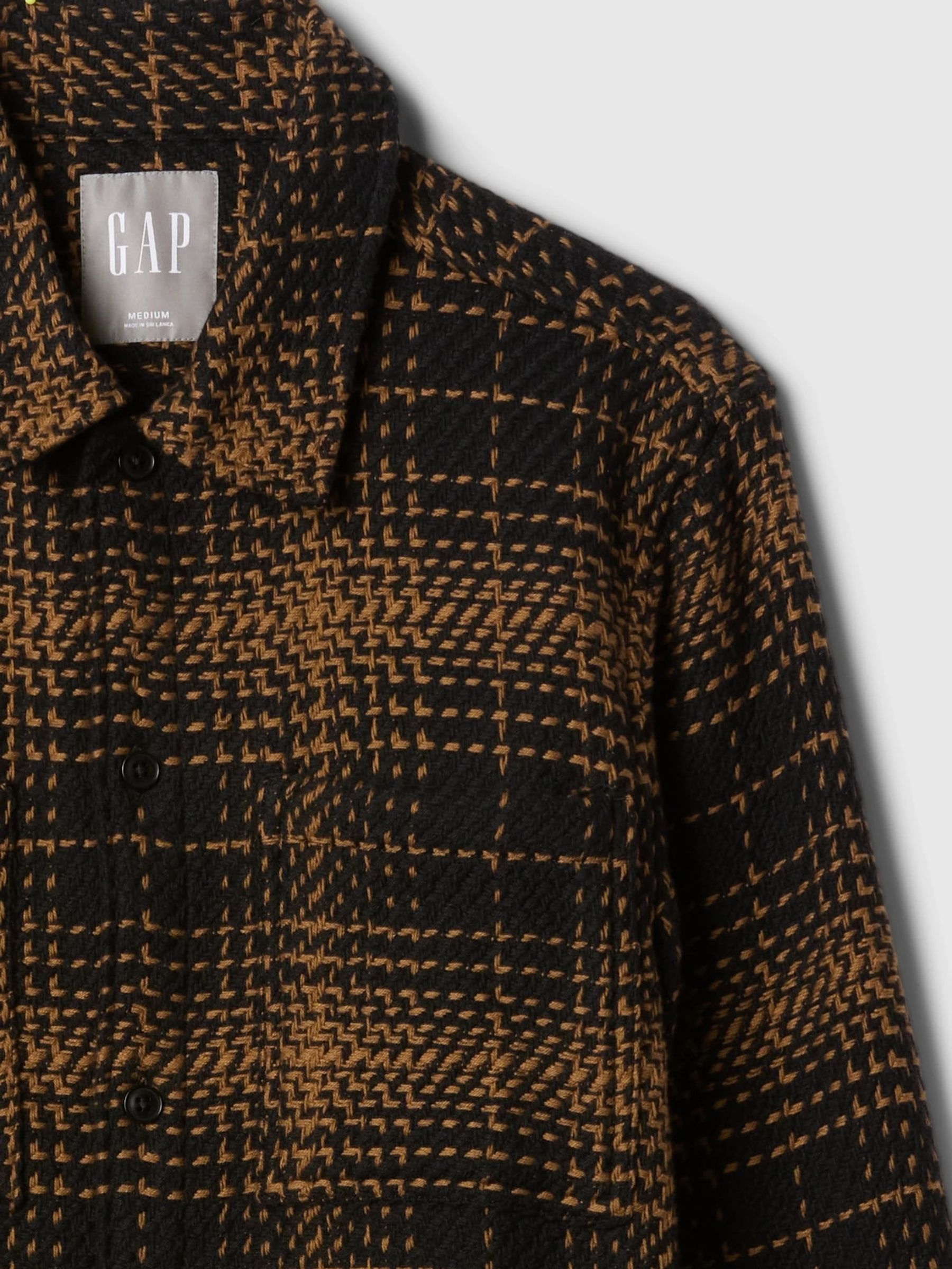 Brown Relaxed Textured Twill Shirt - Image 5 of 5