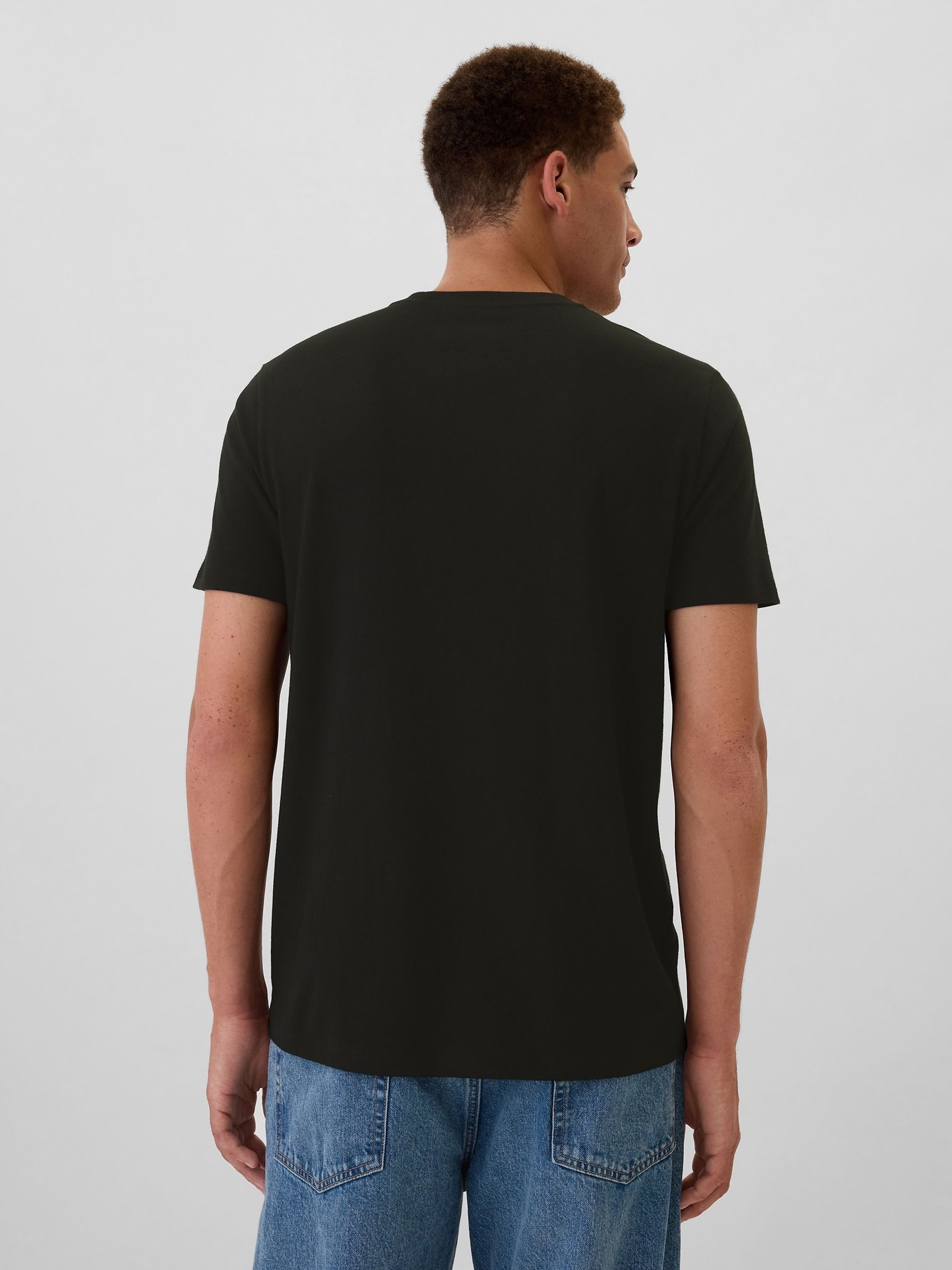 Black Everyday Original Logo 100% Cotton Crew Neck Short Sleeve T-Shirt - Image 2 of 5