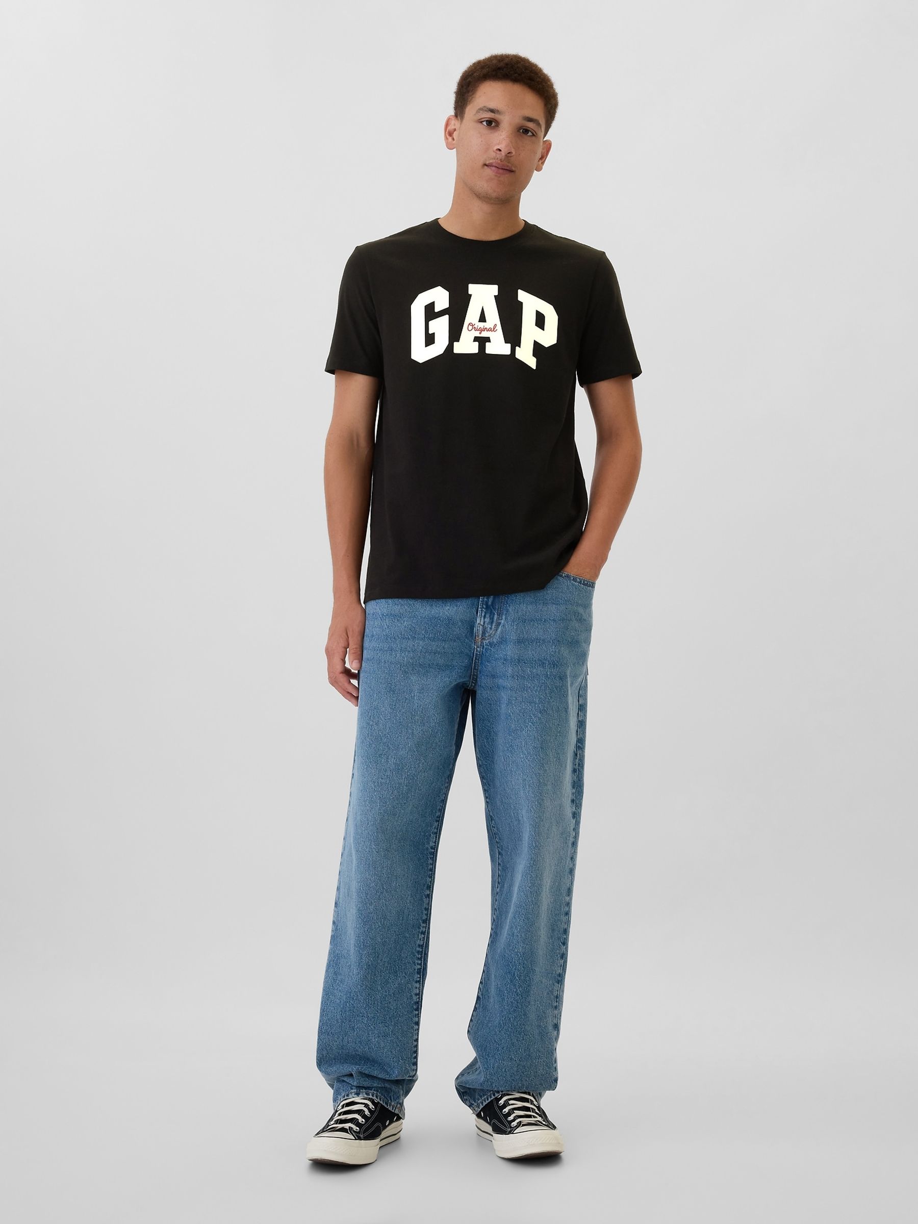 Black Everyday Original Logo 100% Cotton Crew Neck Short Sleeve T-Shirt - Image 3 of 5