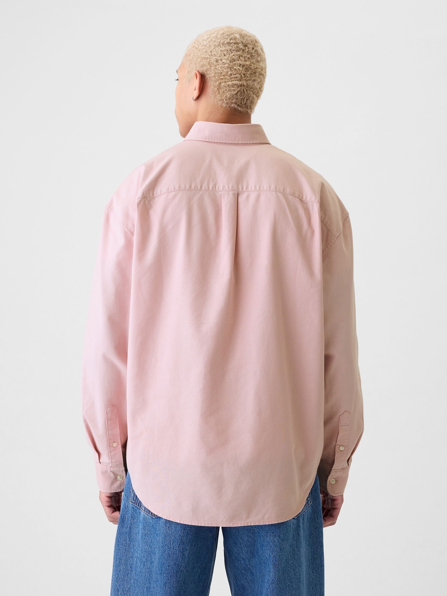 Pink Long Sleeve Big Oxford Shirt - Image 2 of 5