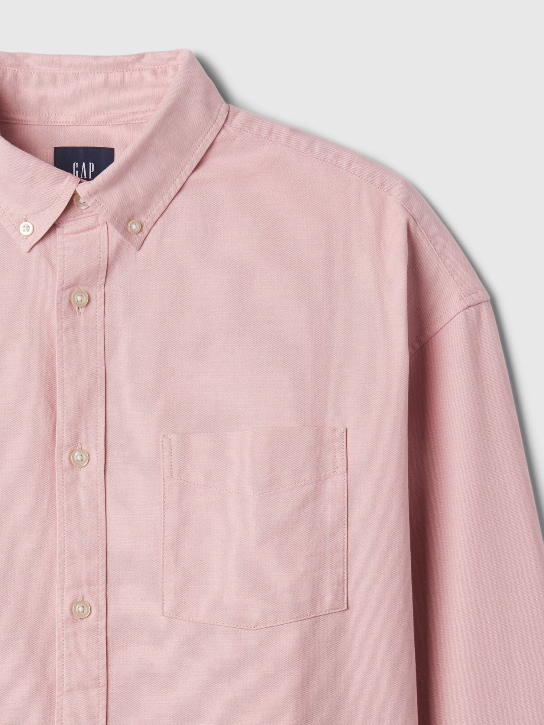 Pink Long Sleeve Big Oxford Shirt - Image 5 of 5