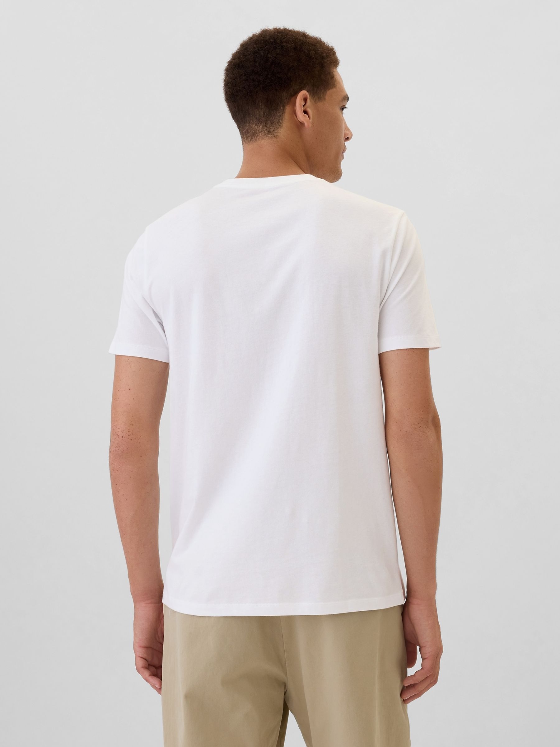 White Everyday Original Logo 100% Cotton Crew Neck Short Sleeve T-Shirt - Image 2 of 5