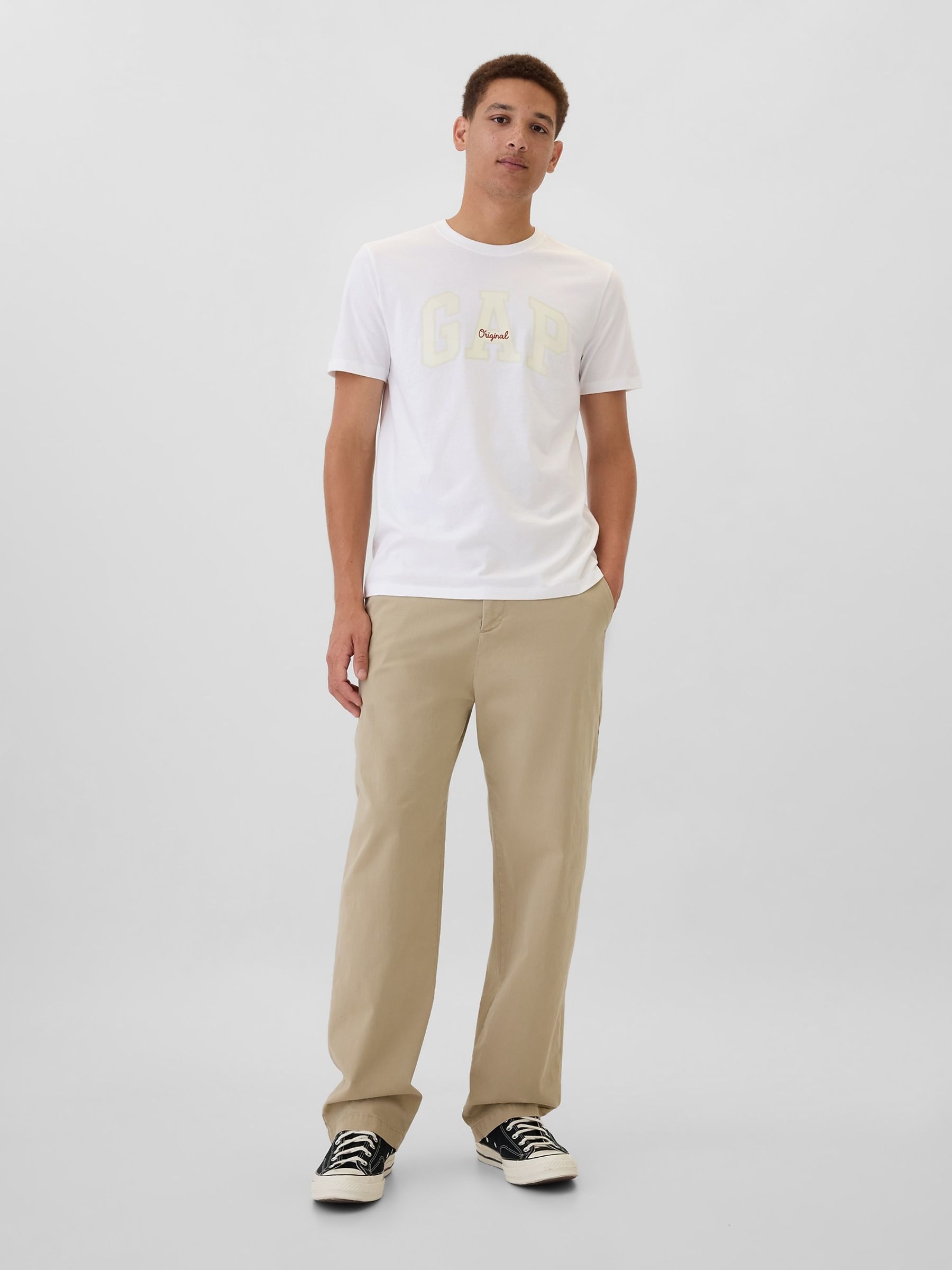 White Everyday Original Logo 100% Cotton Crew Neck Short Sleeve T-Shirt - Image 3 of 5