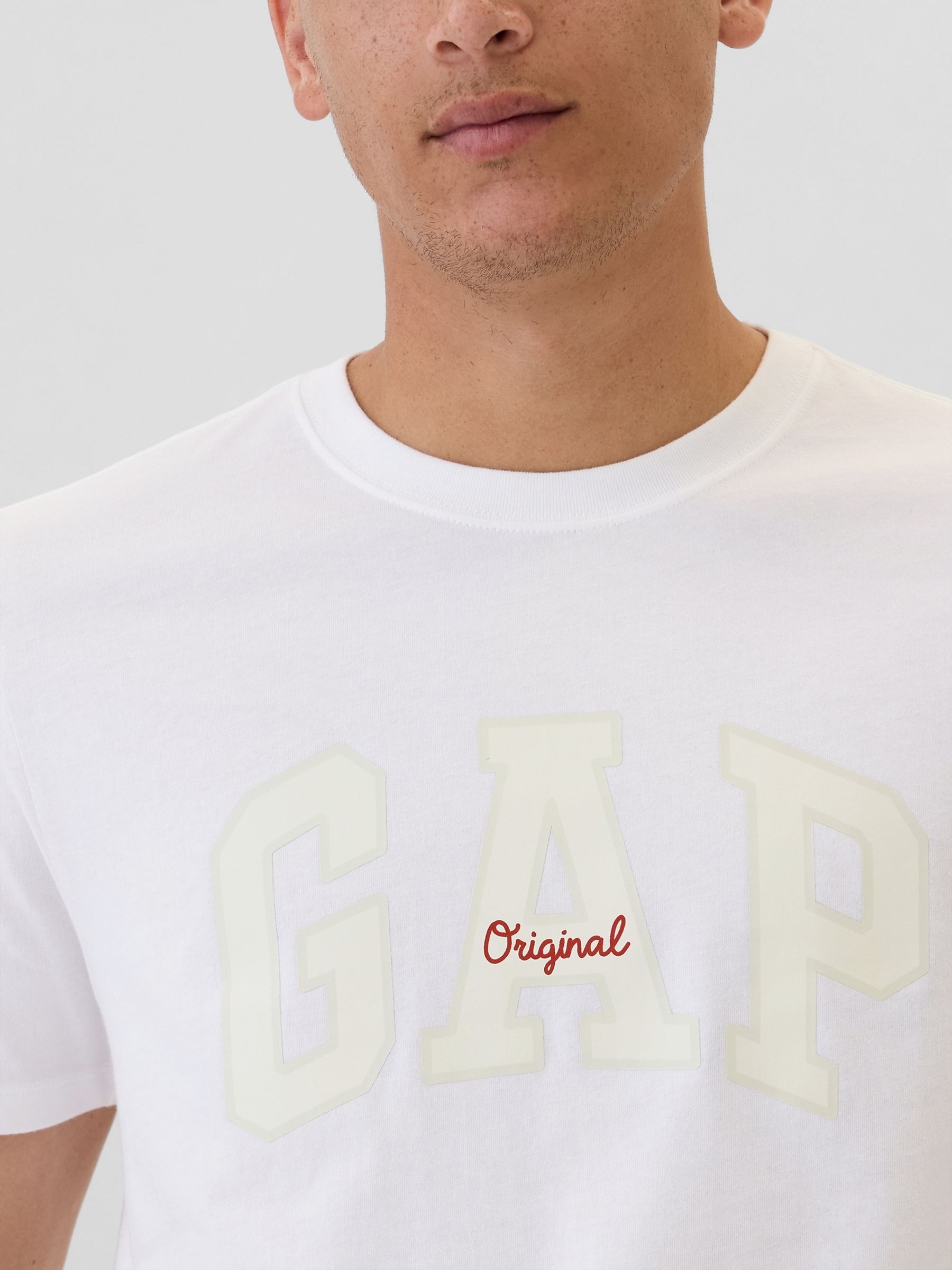 White Everyday Original Logo 100% Cotton Crew Neck Short Sleeve T-Shirt - Image 4 of 5