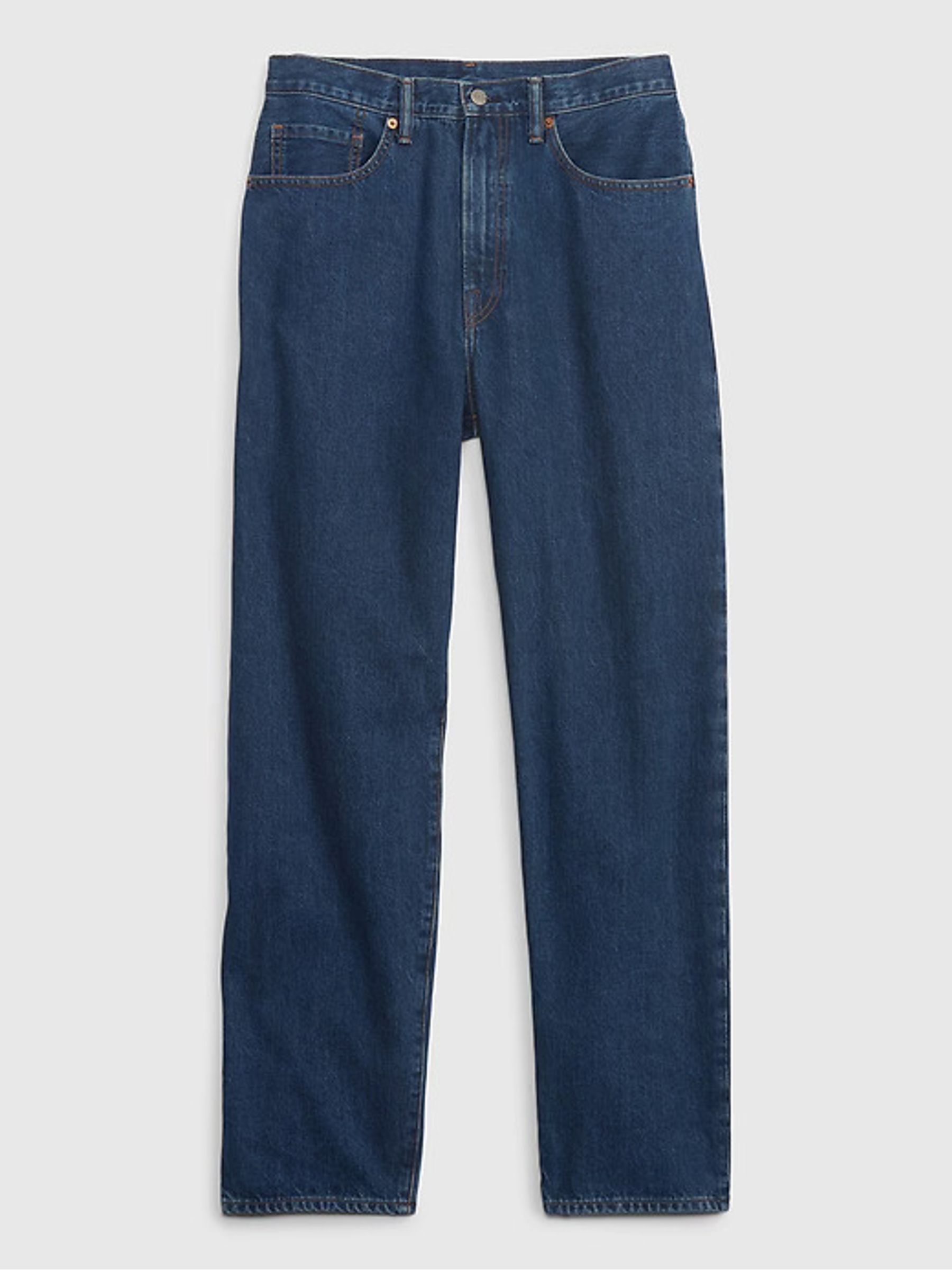 Dark Wash Blue Loose Fit Baggy Jeans - Image 6 of 6
