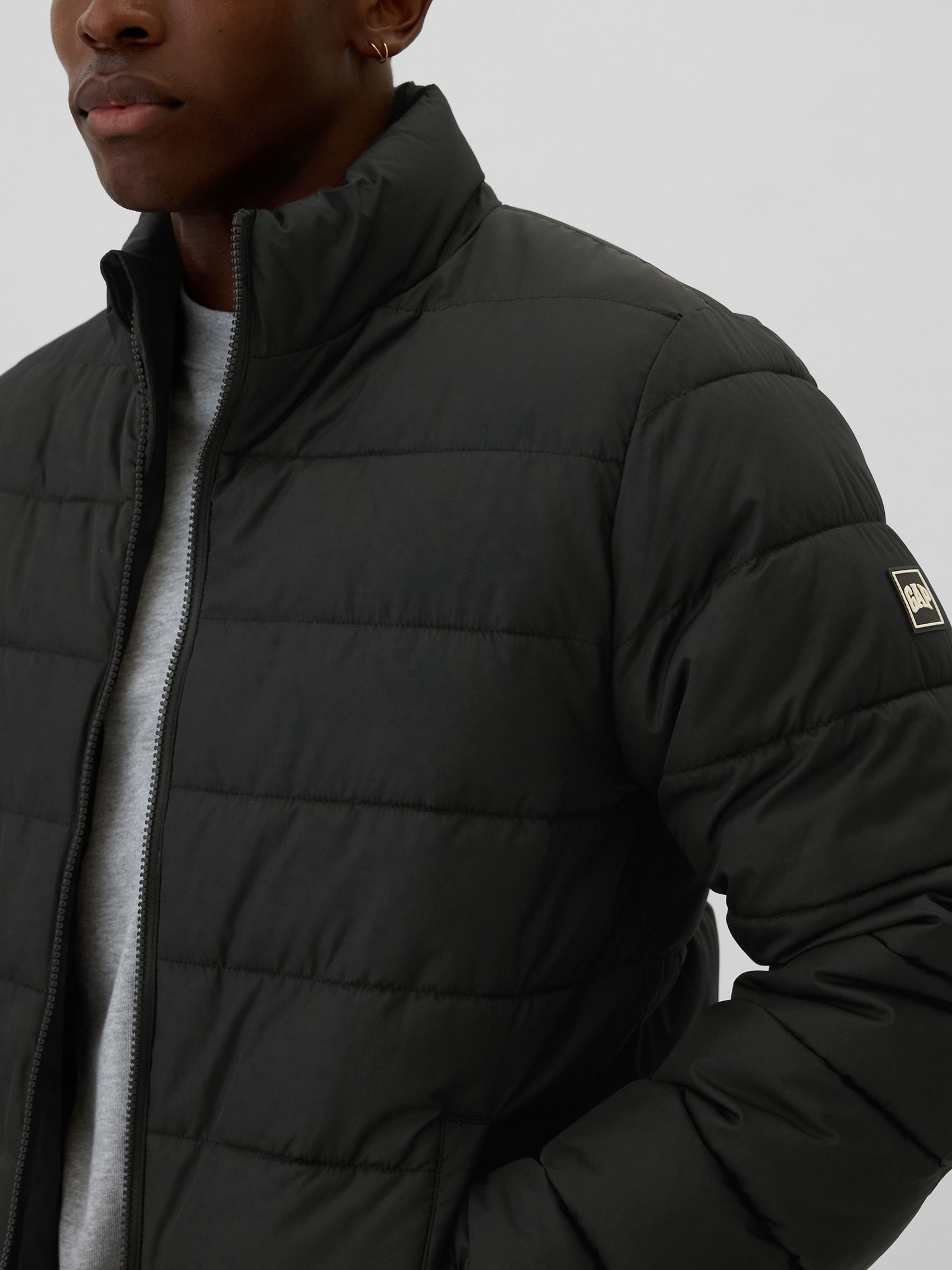 Black Cold Control Puffer Jacket - Image 4 of 6