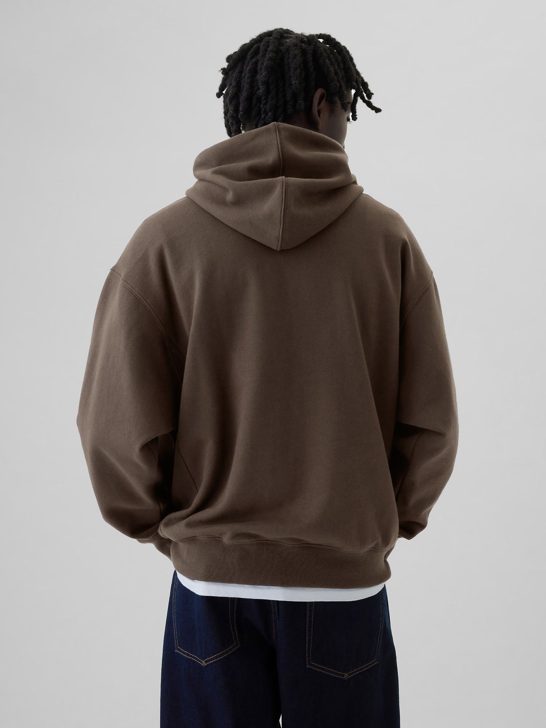 Brown Heavyweight Heritage Logo Hoodie - Image 2 of 5