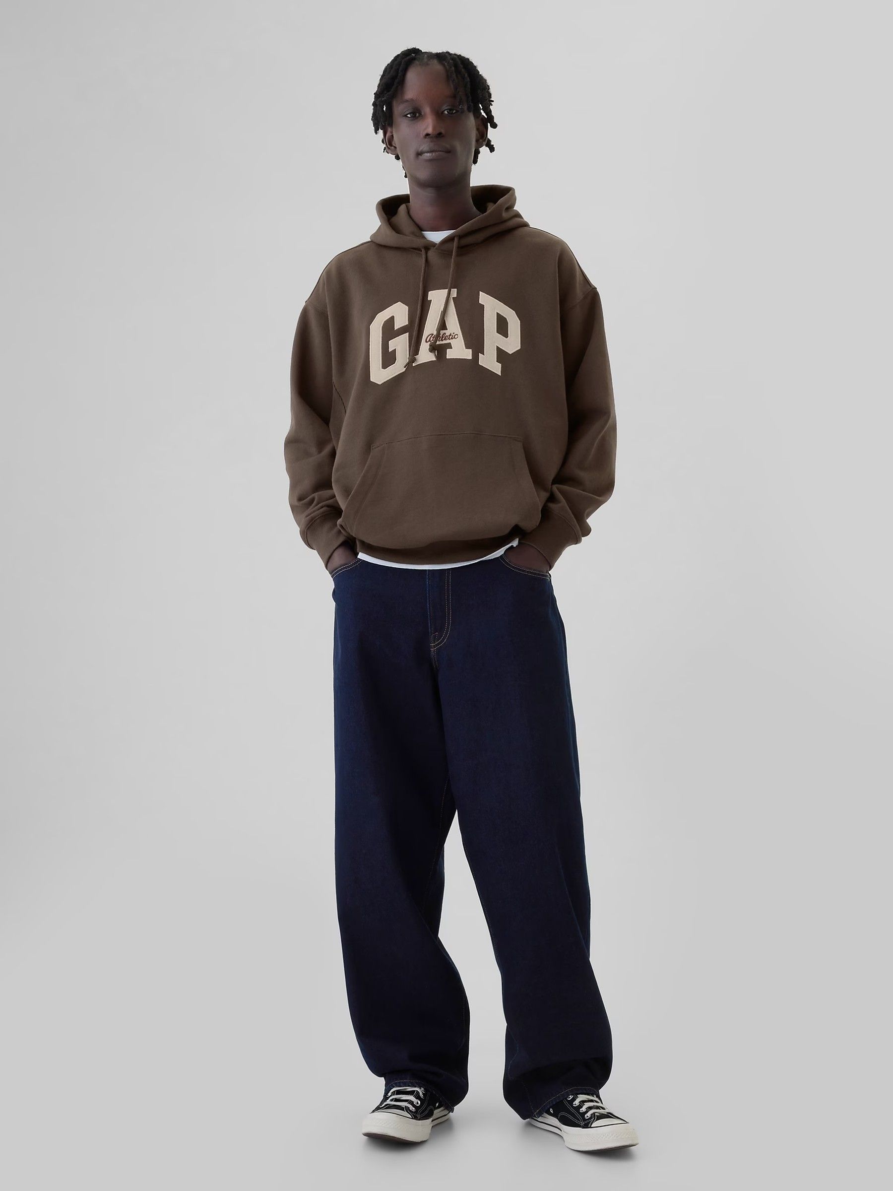 Brown Heavyweight Heritage Logo Hoodie - Image 3 of 5