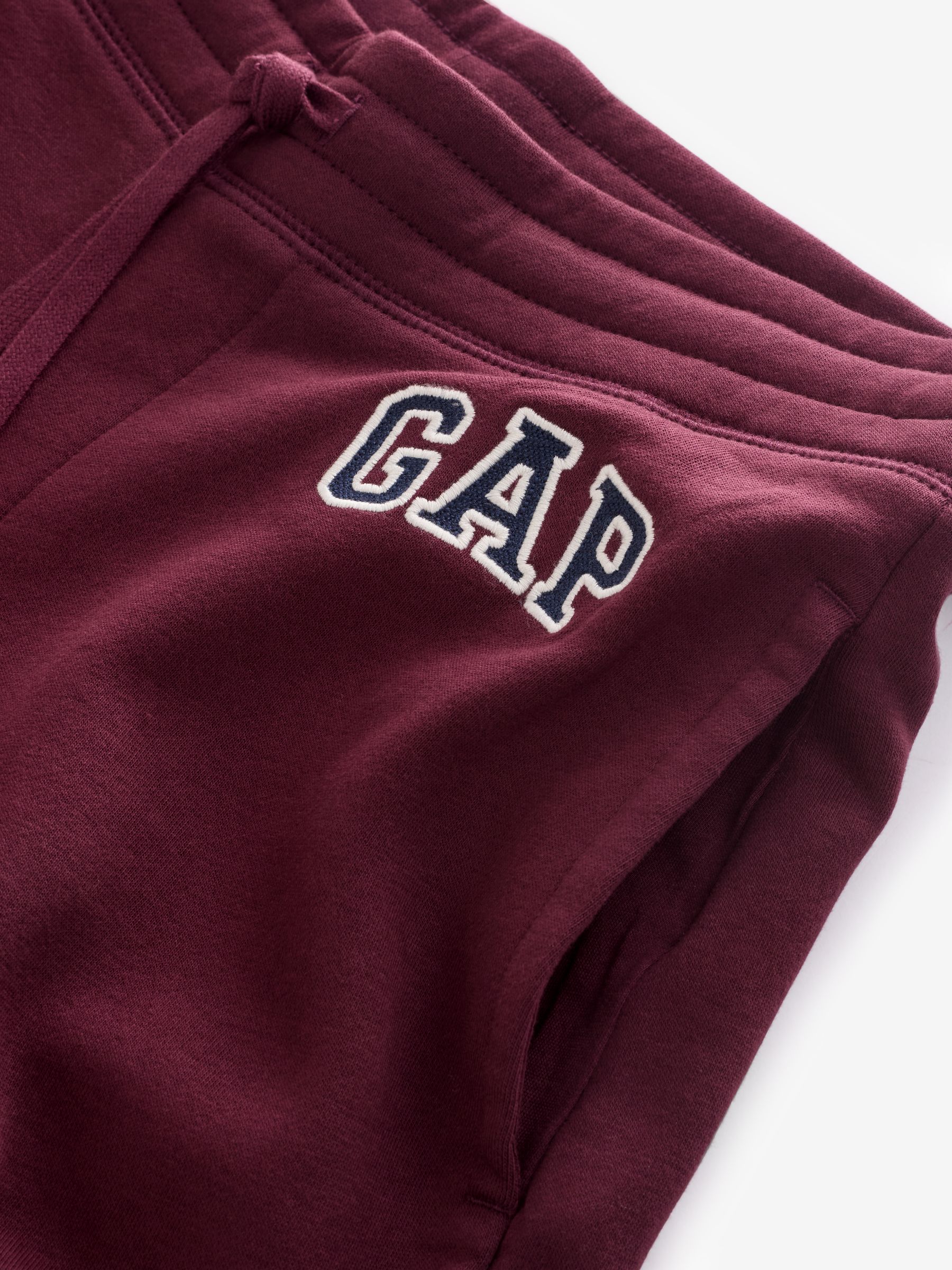 Burgundy Red Heritage Logo Joggers - Image 3 of 4