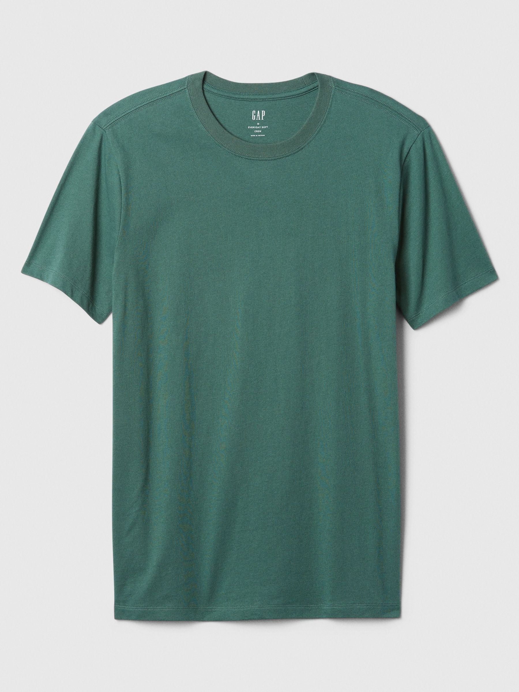 Green Short Sleeve Everyday 100% Cotton Crew Neck Long Sleeve T-Shirt - Image 4 of 4