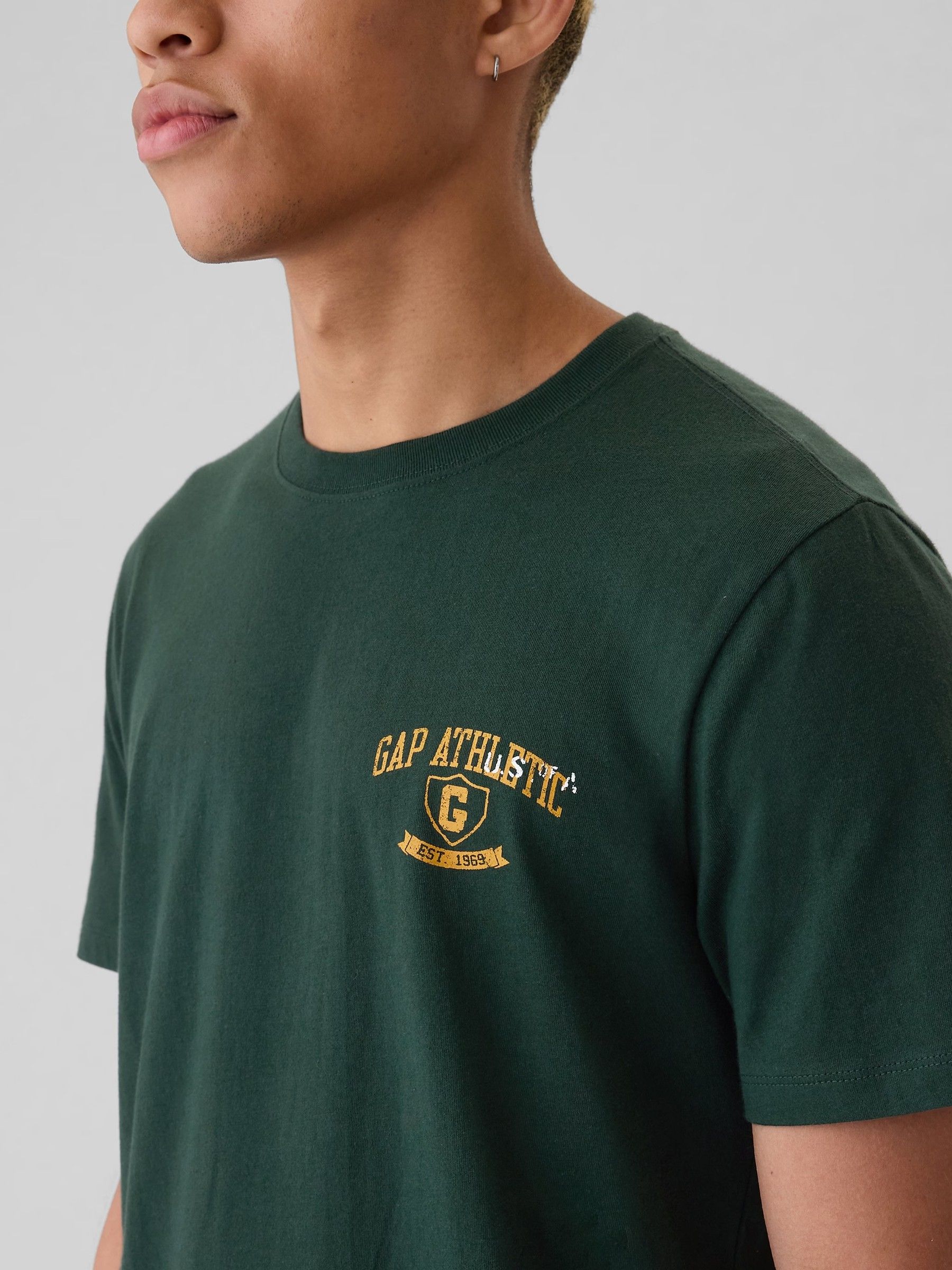 Green Everyday Athletic Graphic 100% Cotton Short Sleeve T-Shirt - Image 4 of 4
