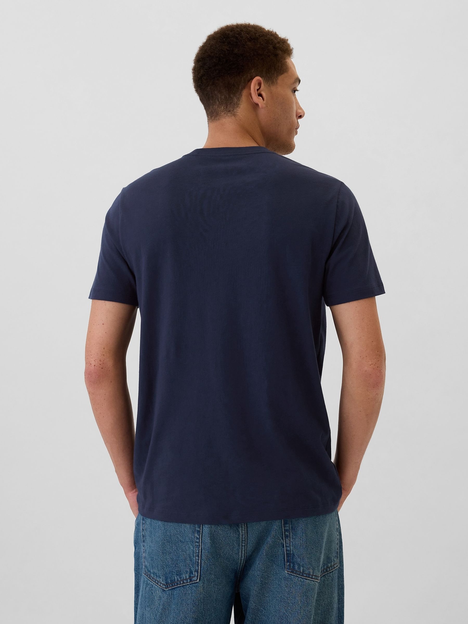 Navy Blue Everyday Original Logo 100% Cotton Crew Neck Short Sleeve T-Shirt - Image 2 of 5