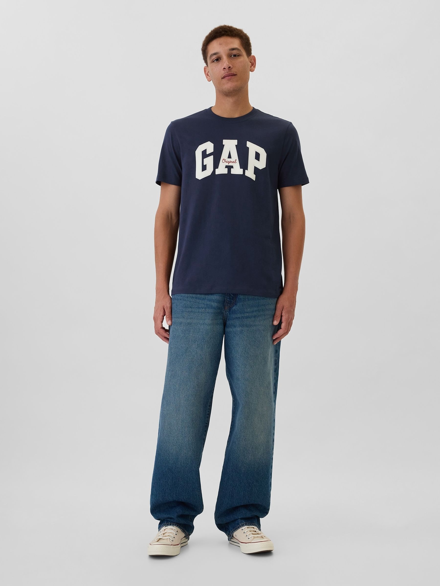 Navy Blue Everyday Original Logo 100% Cotton Crew Neck Short Sleeve T-Shirt - Image 3 of 5