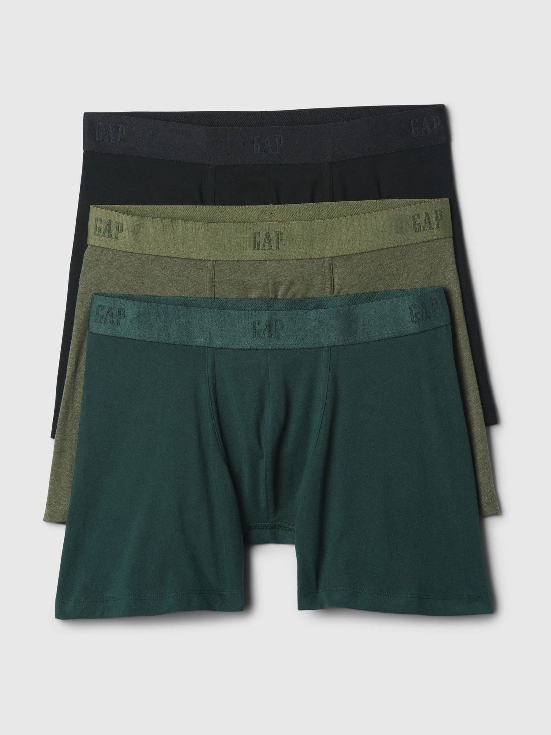 Green & Black Cotton Logo 3 Pack Boxers - Image 1 of 1