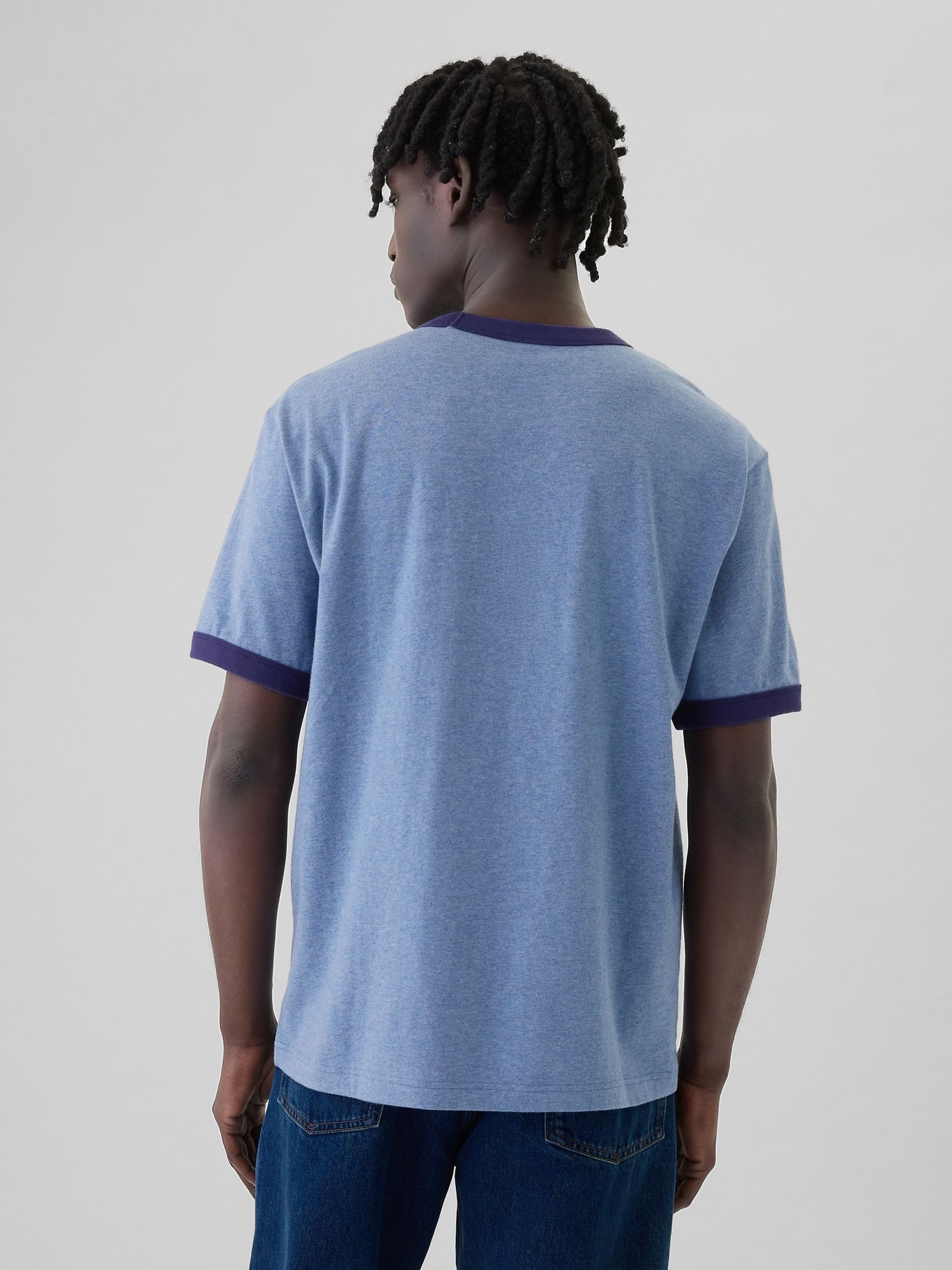 Blue Athletic Logo Graphic Short Sleeve Crew Neck T-Shirt - Image 2 of 5