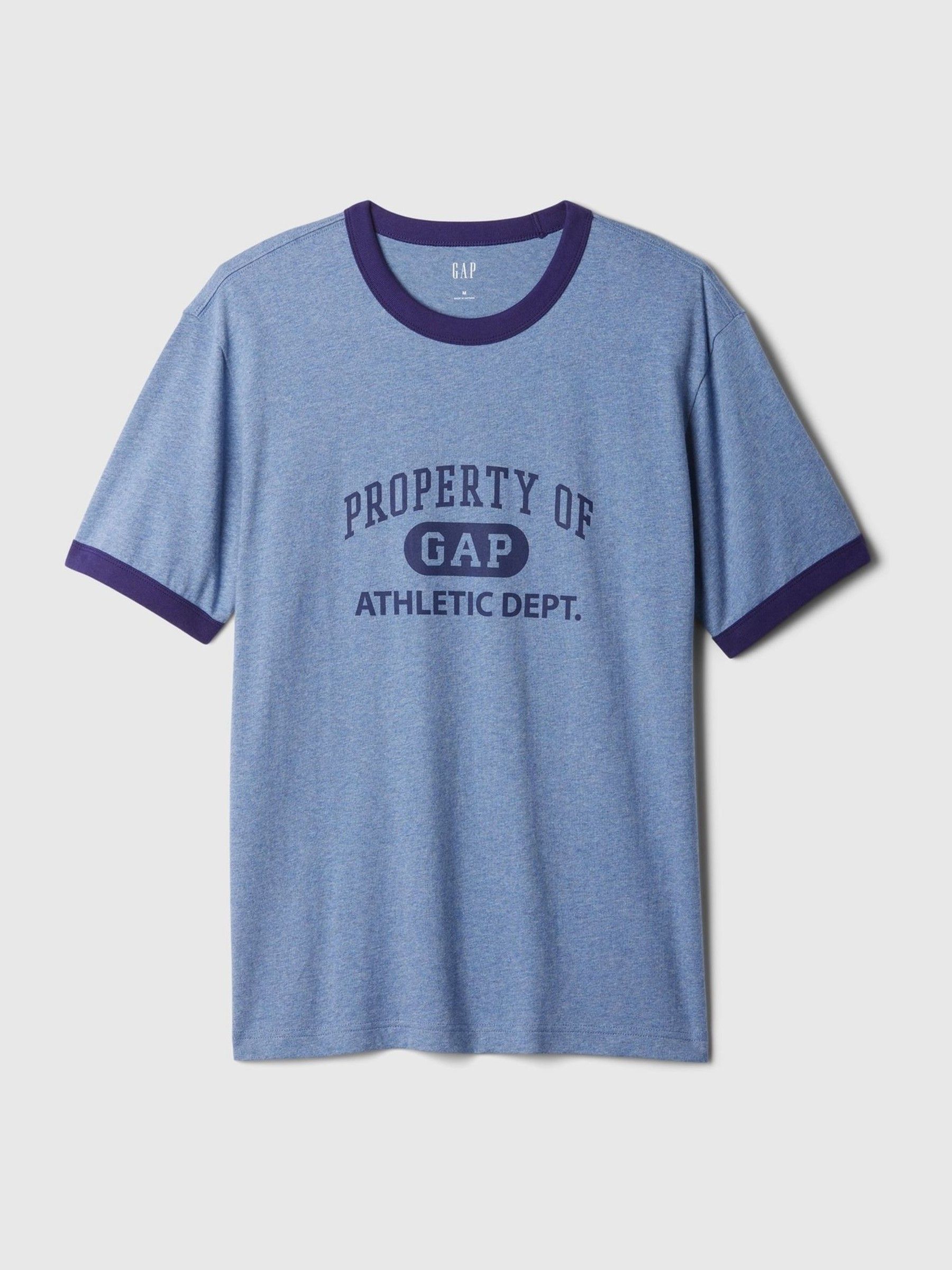 Blue Athletic Logo Graphic Short Sleeve Crew Neck T-Shirt - Image 4 of 5