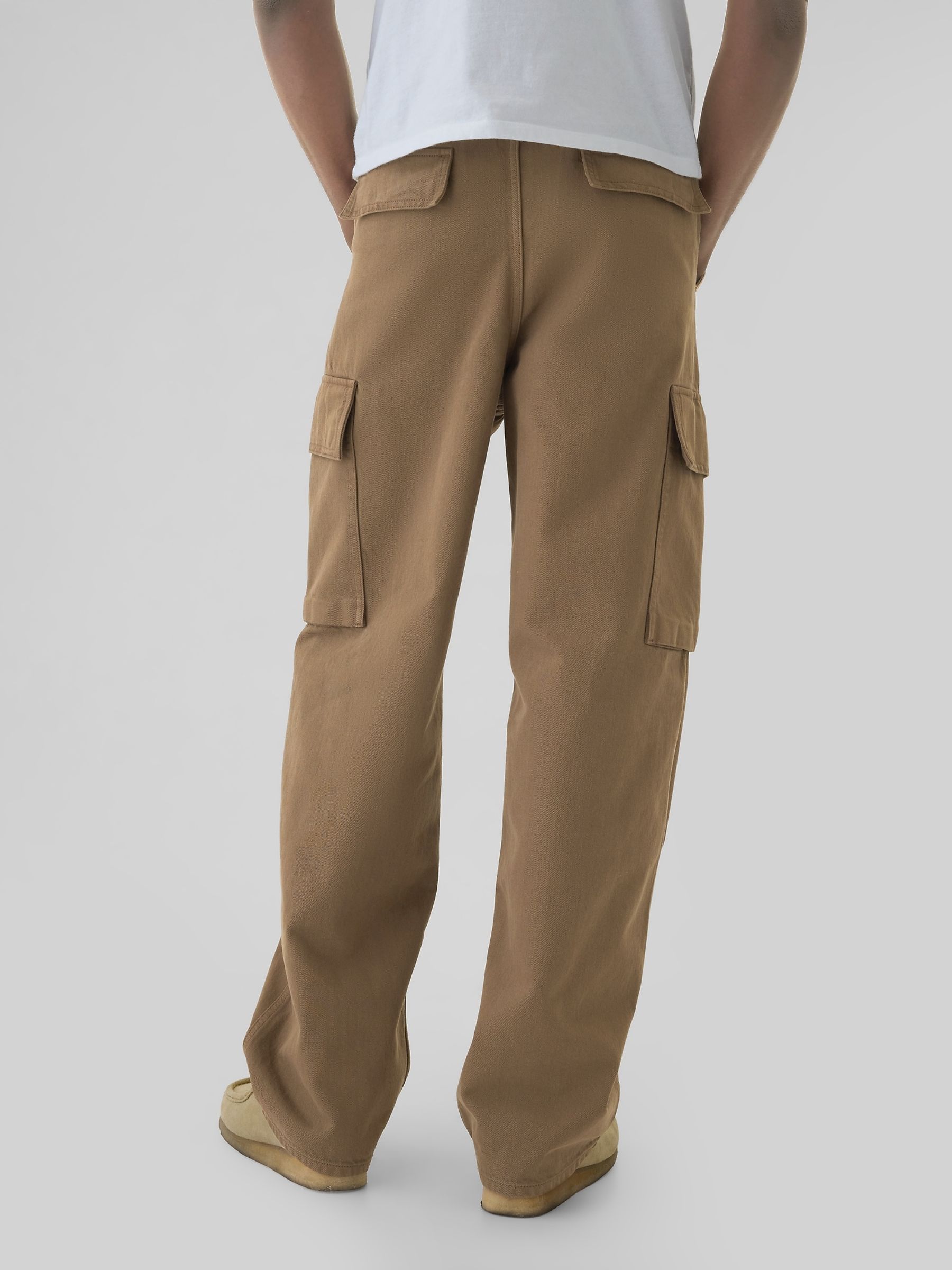 Beige Baggy Cargo Jeans - Image 3 of 5