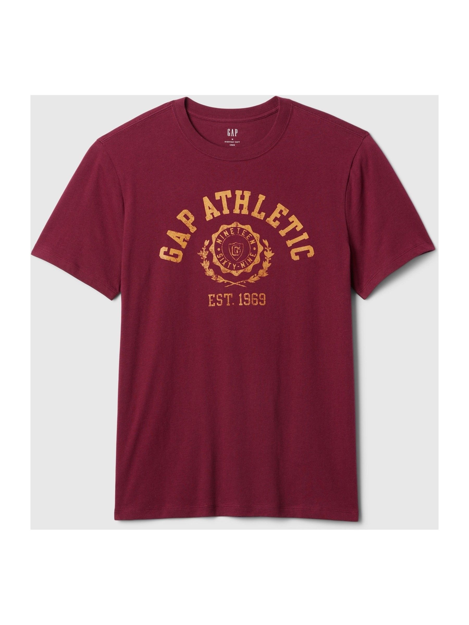 Burgundy Red Everyday Athletic Graphic 100% Cotton Short Sleeve T-Shirt - Image 5 of 5