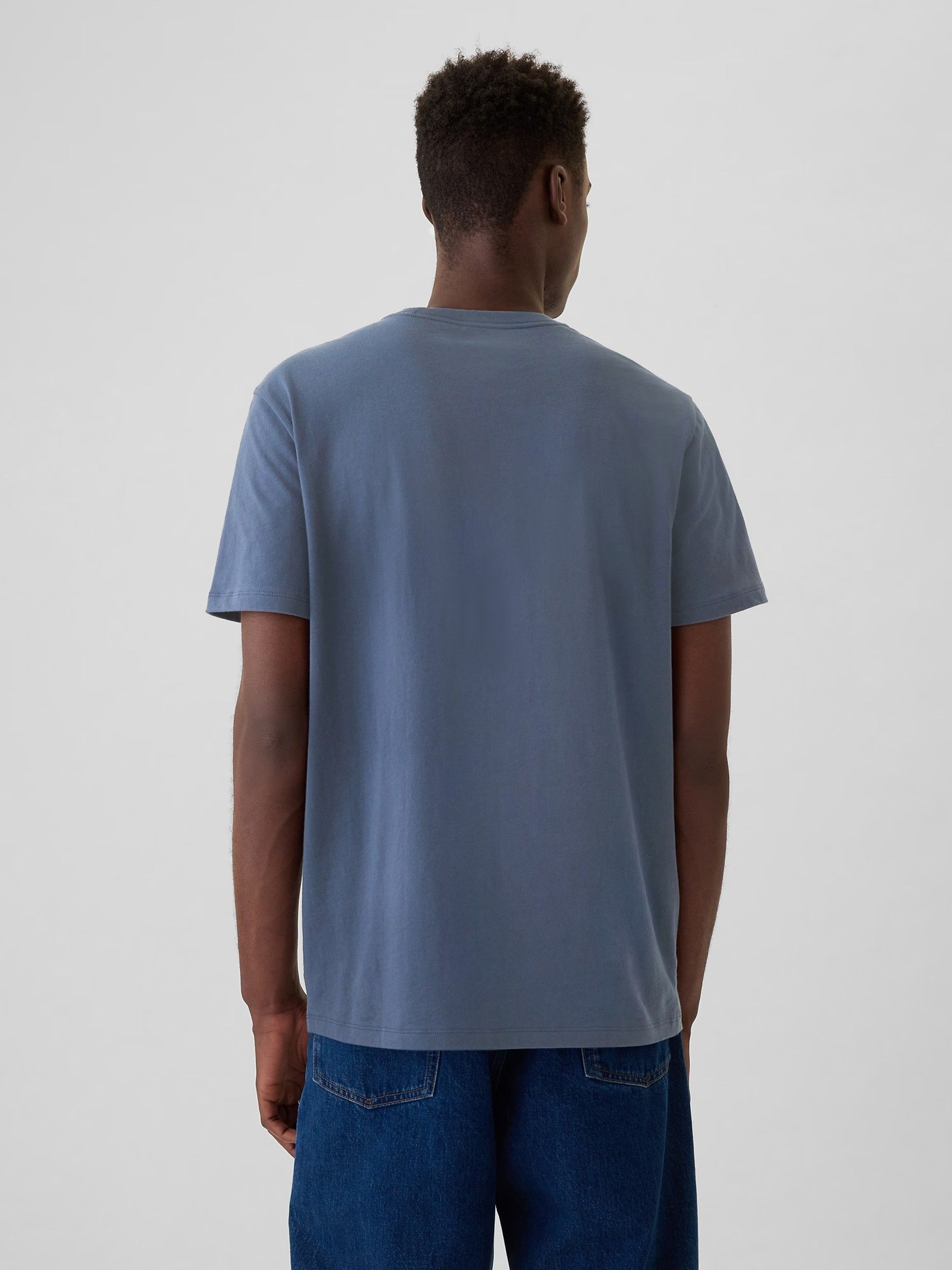 Blue Everyday Athletic Graphic 100% Cotton Short Sleeve T-Shirt - Image 2 of 5