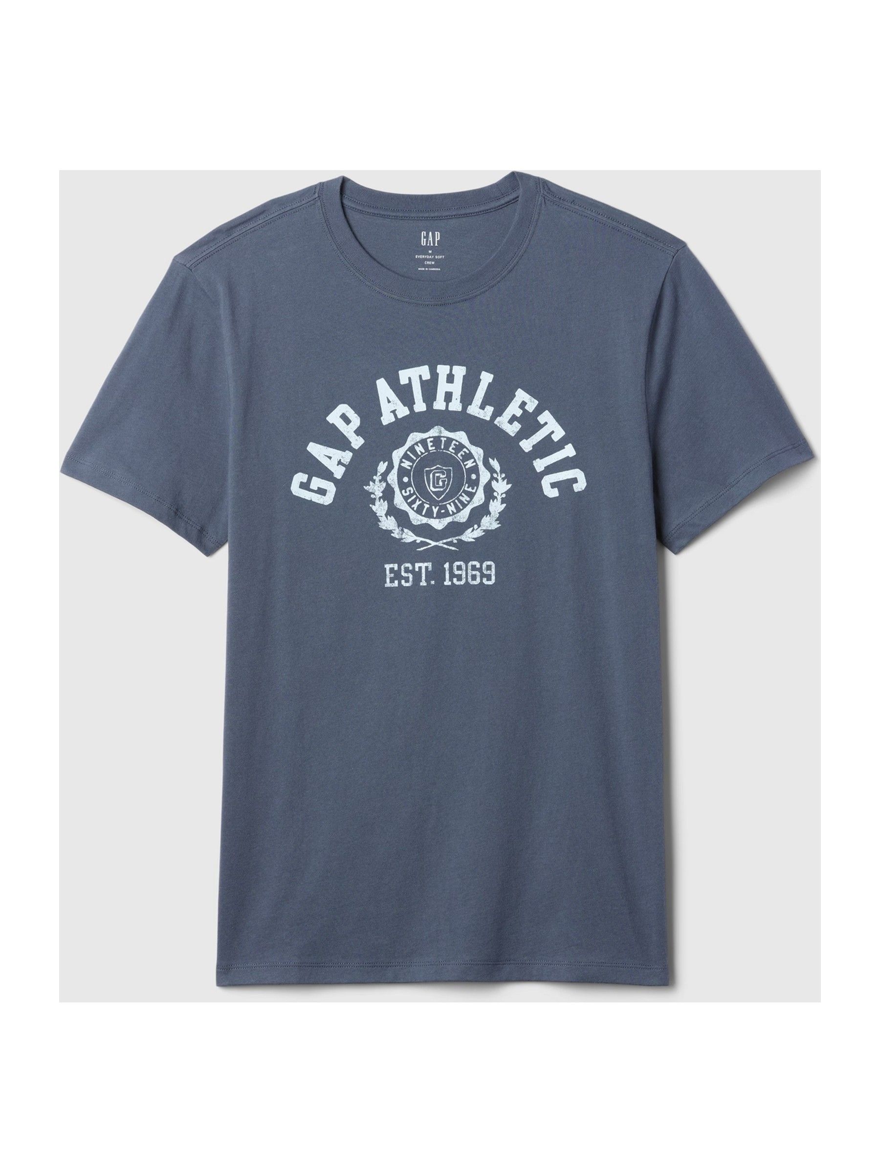 Blue Everyday Athletic Graphic 100% Cotton Short Sleeve T-Shirt - Image 5 of 5
