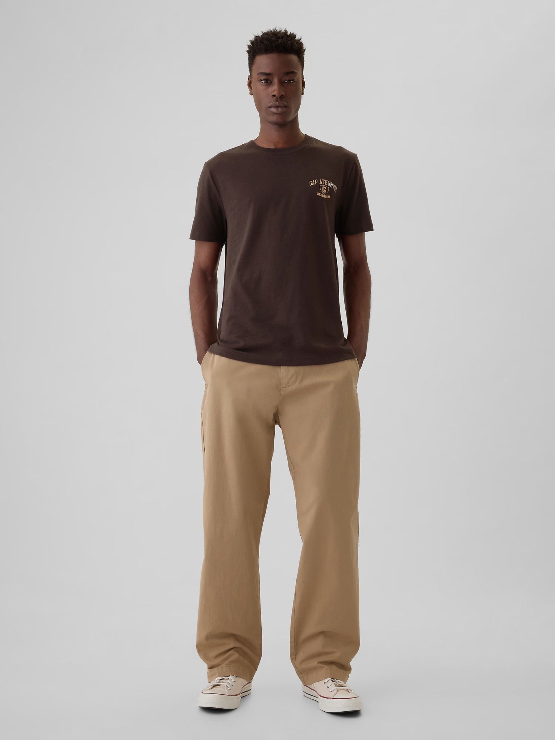 Brown Everyday Athletic Graphic 100% Cotton Short Sleeve T-Shirt - Image 4 of 5