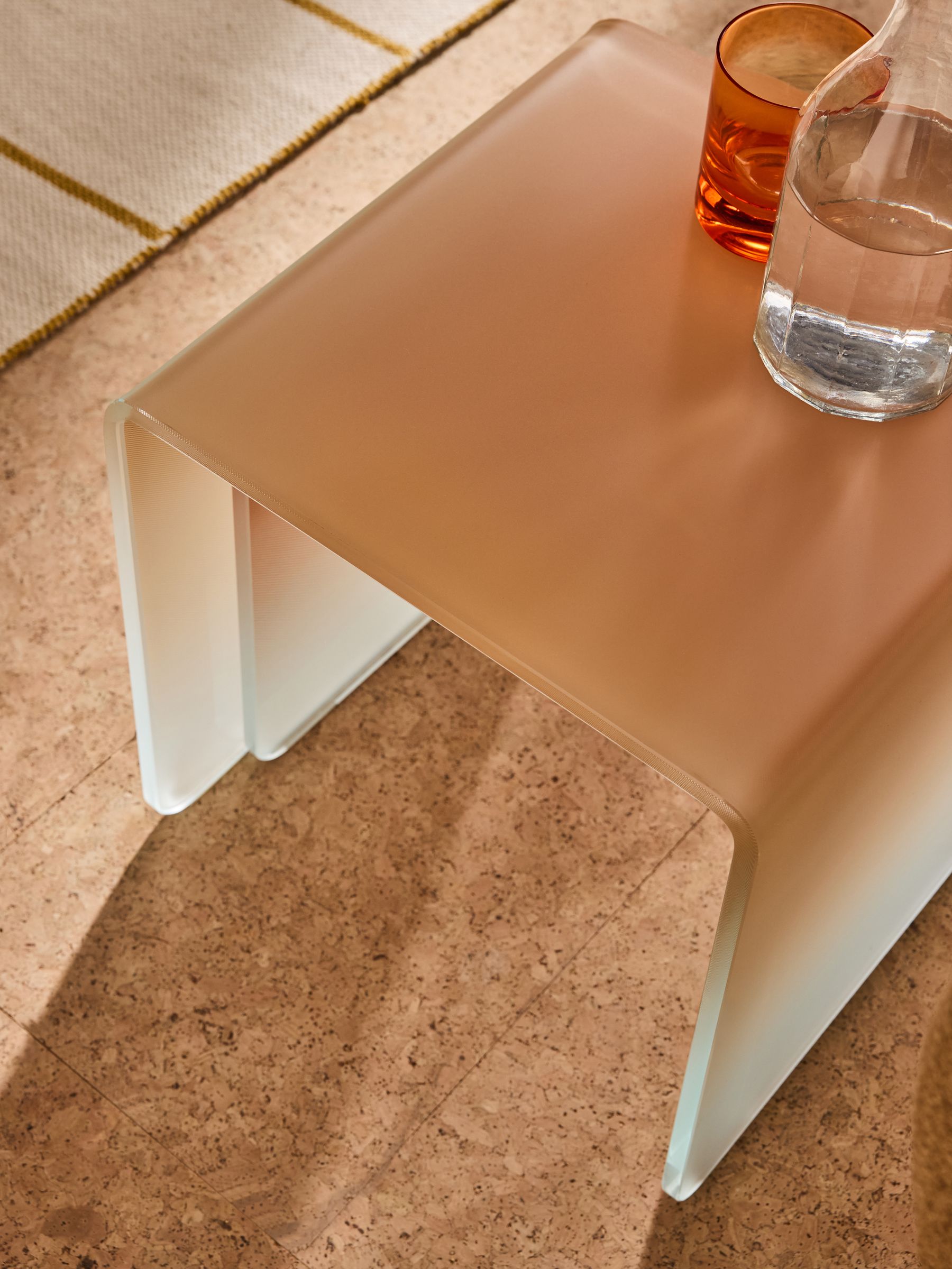 Hesta Nest of 2 Side Table in 2 Tone Orange - Image 3 of 5