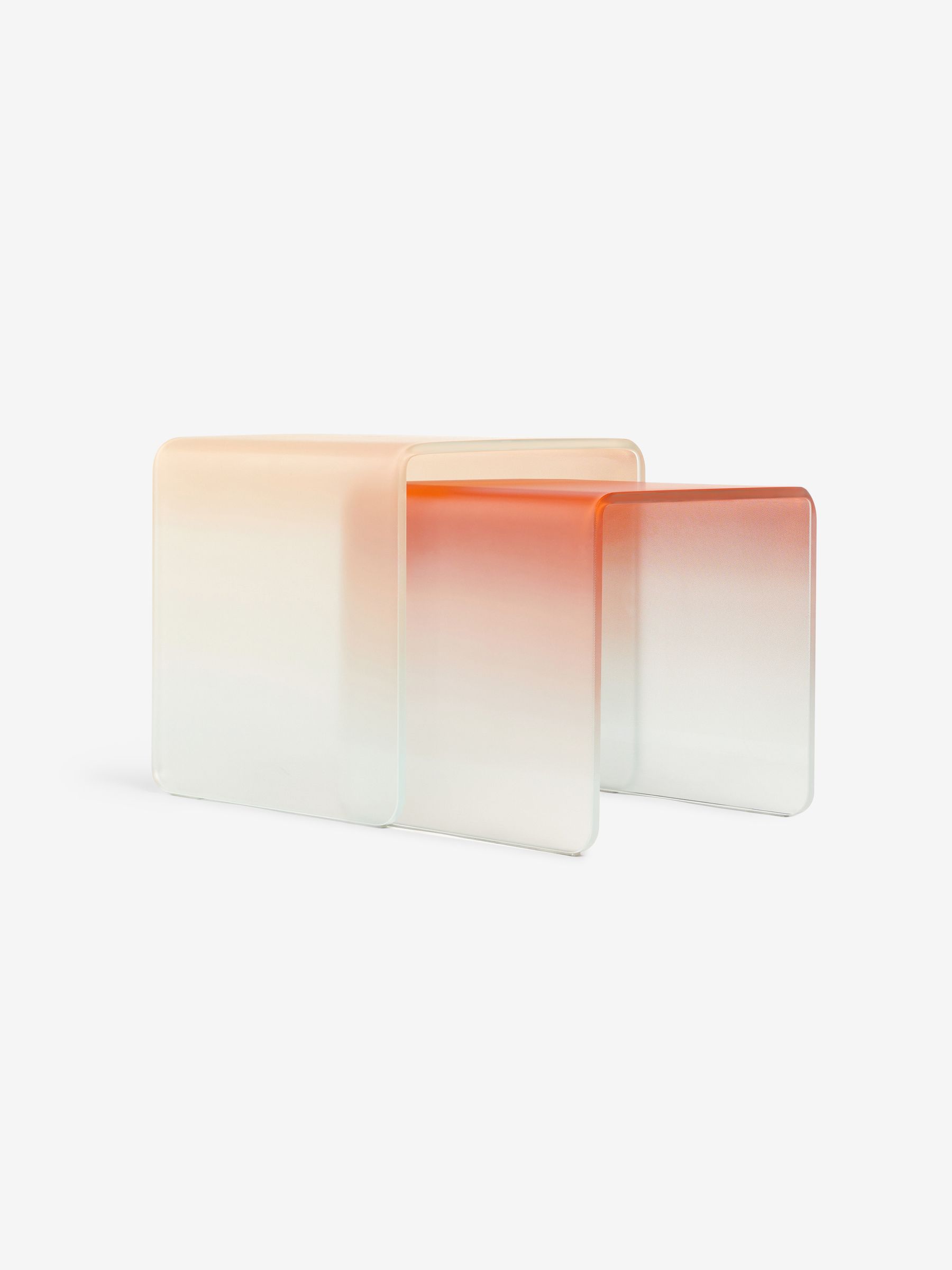 Hesta Nest of 2 Side Table in 2 Tone Orange - Image 5 of 5