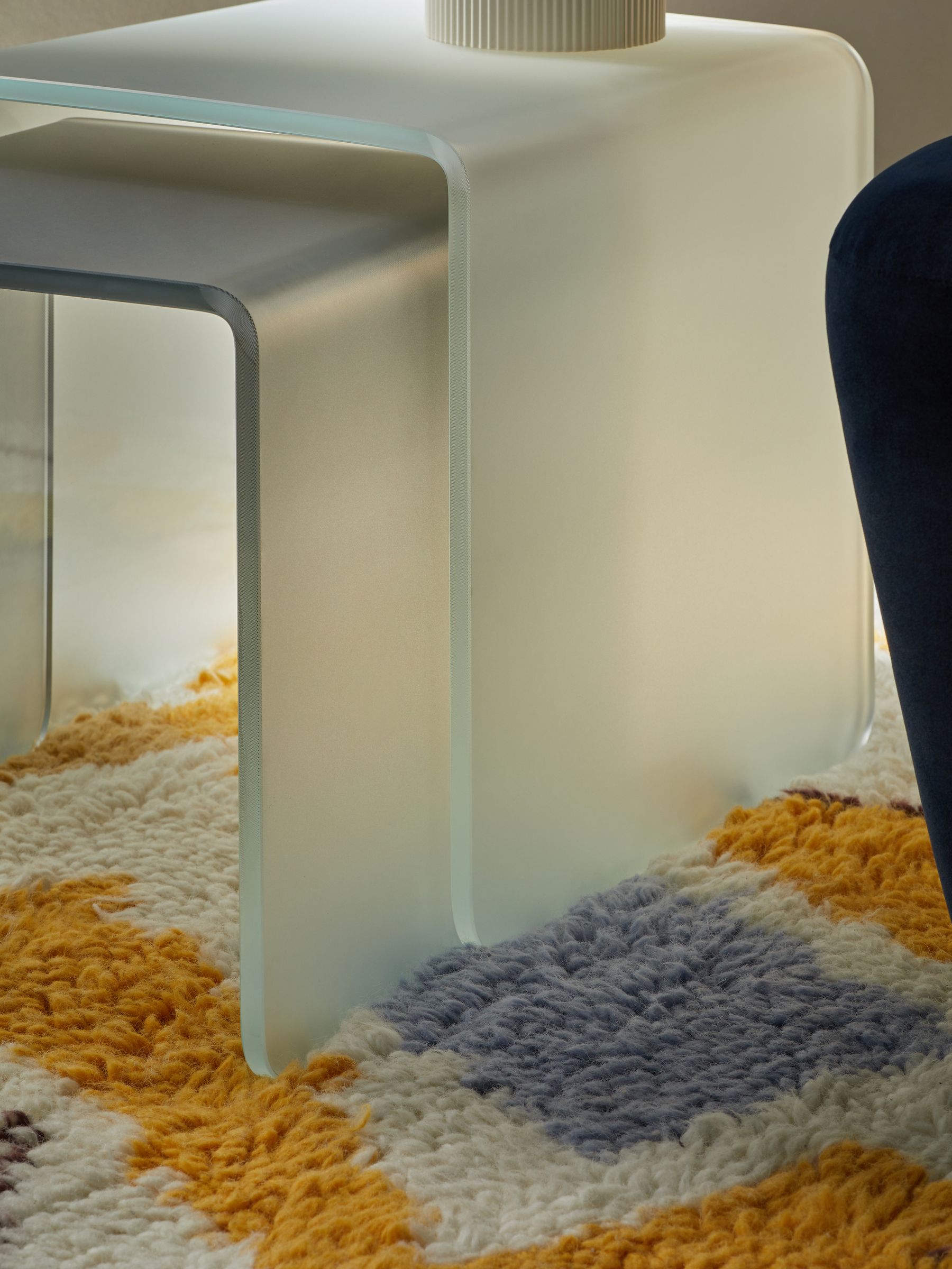 Hesta Nest of 2 Side Table in 2 Tone Blue - Image 2 of 5