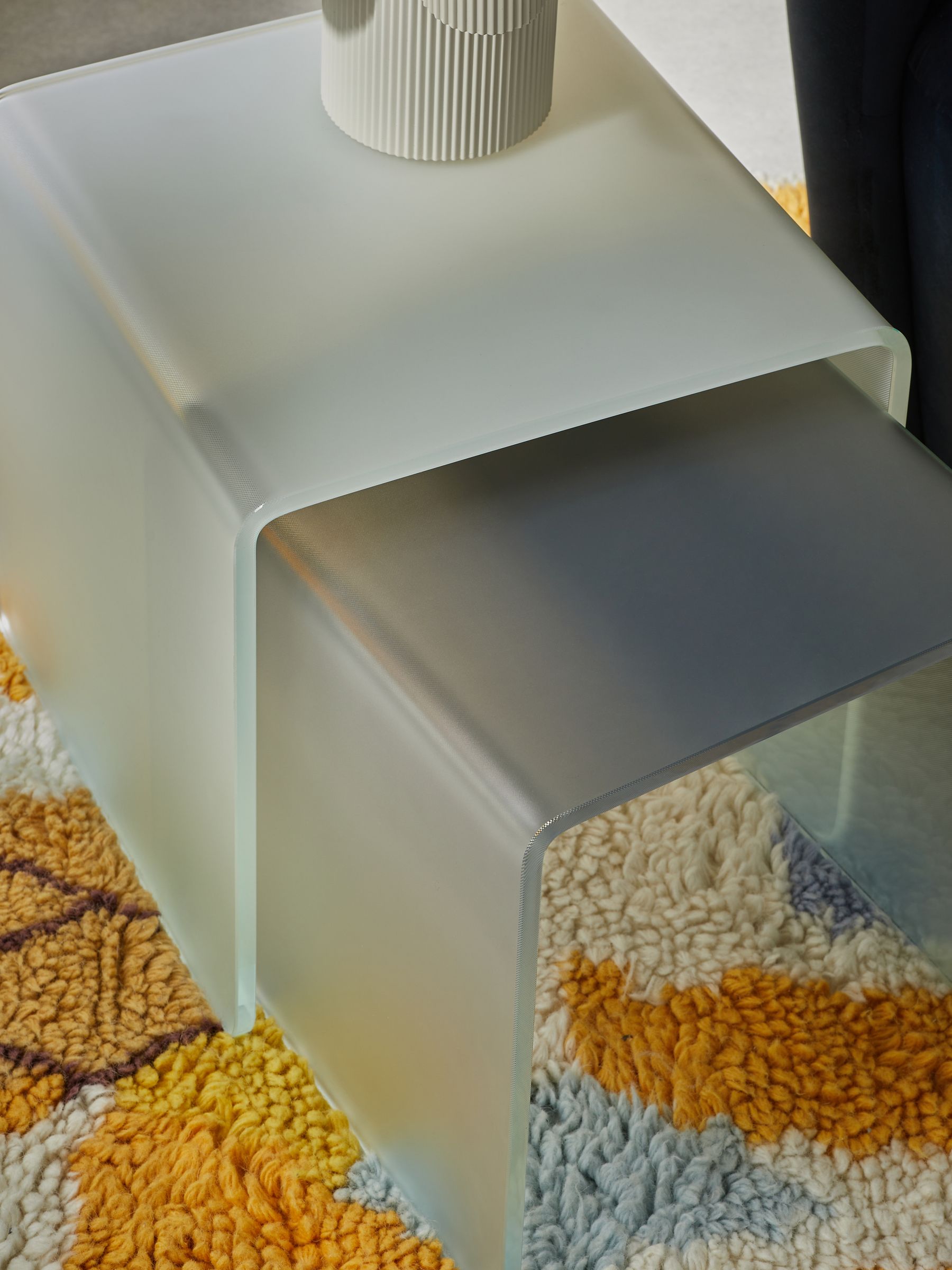 Hesta Nest of 2 Side Table in 2 Tone Blue - Image 3 of 5
