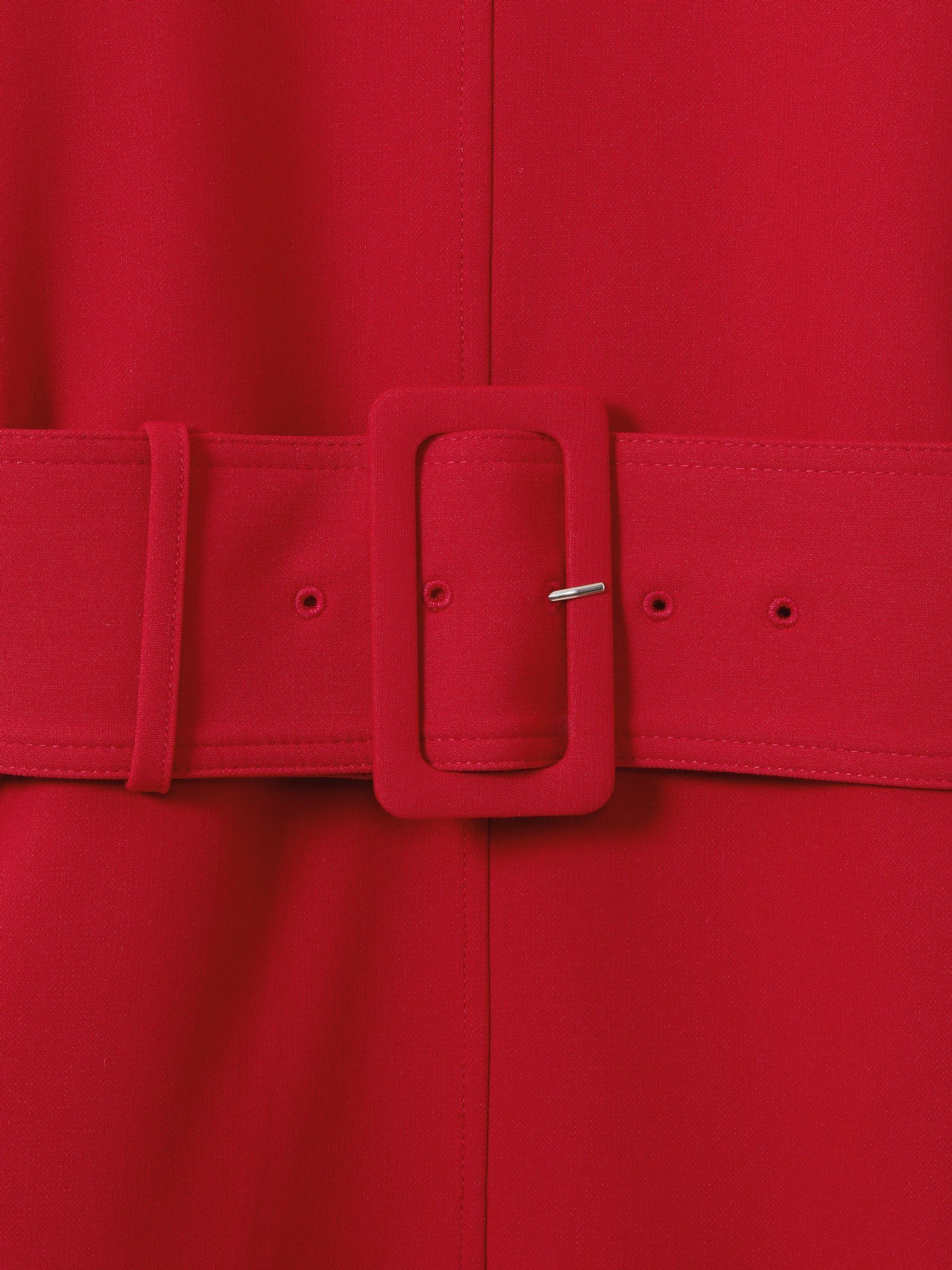Belted Midi Dress in Red - Image 6 of 6