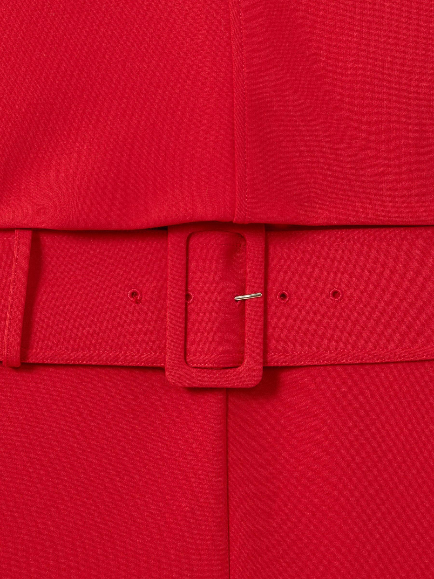 Wide Leg Belted Jumpsuit in Red - Image 7 of 7
