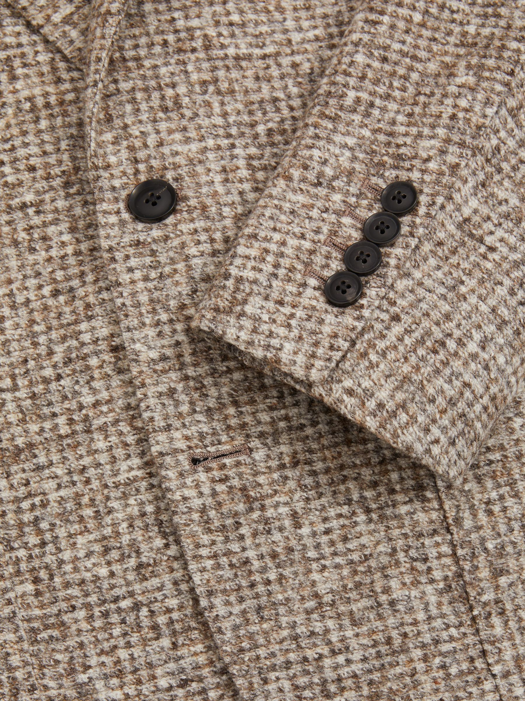Tweed Single-Breasted Blazer with Wool in Oatmeal - Image 6 of 6