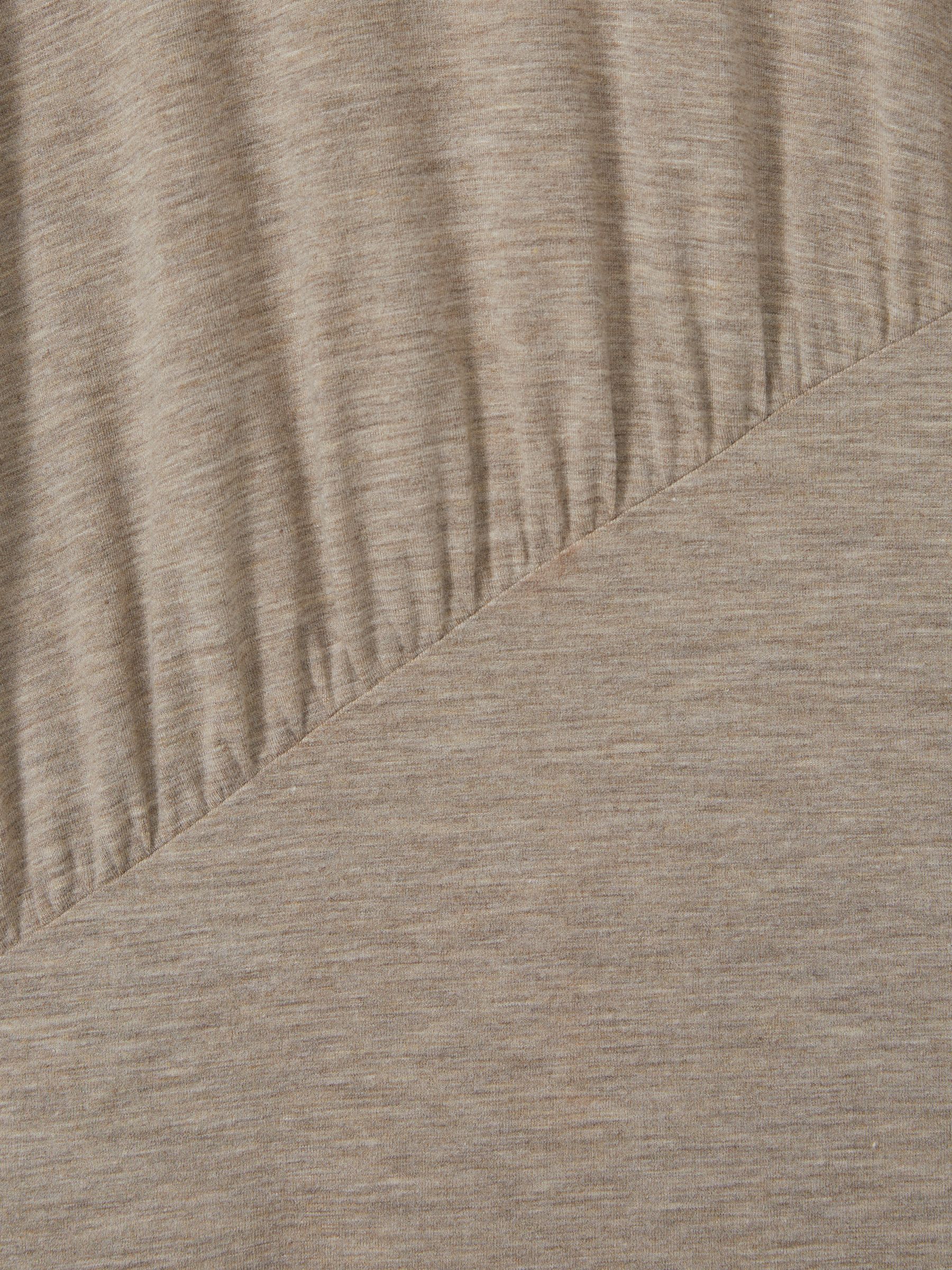 Marled Asymmetric Ruched Top in Neutral - Image 6 of 6