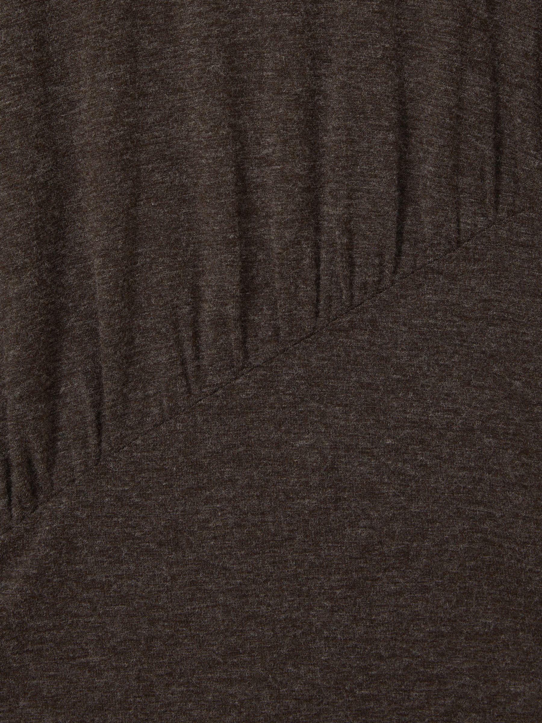 Marled Asymmetric Ruched Top in Chocolate - Image 5 of 5