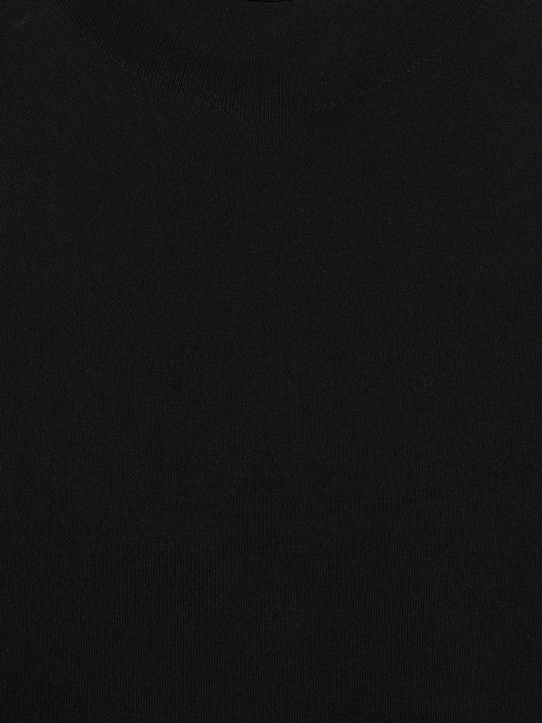 Florere Hybrid Knit Satin Cuff Top in Black - Image 6 of 6