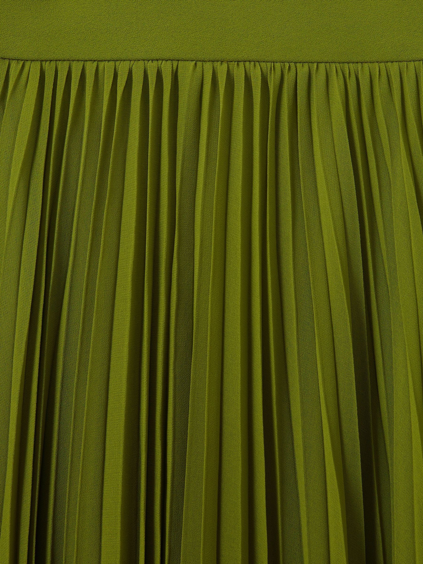 Florere Pleated Maxi Skirt in Khaki - Image 4 of 4