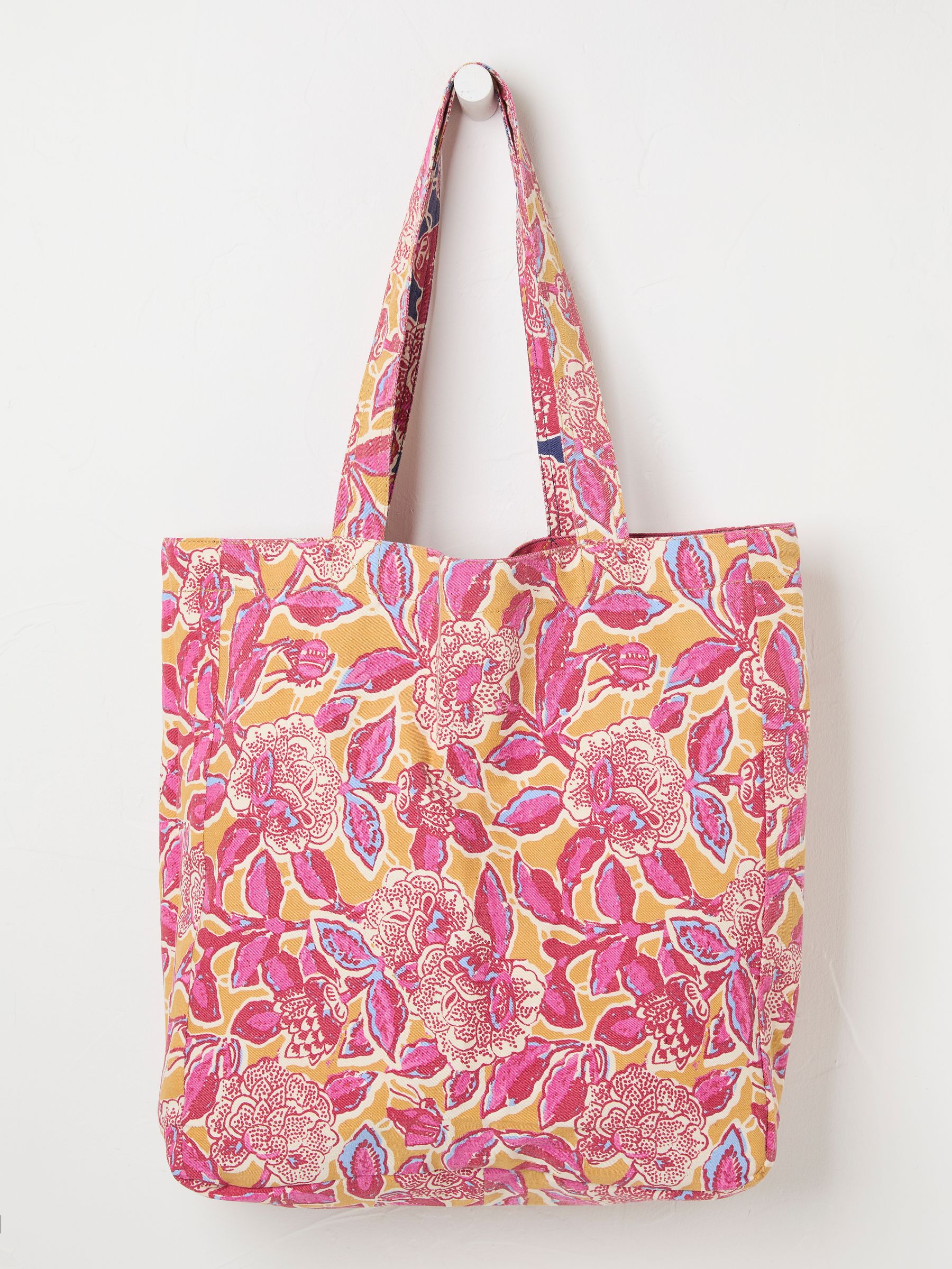 Dark Pink 100% Cotton Reversible Tote Bag - Image 2 of 4