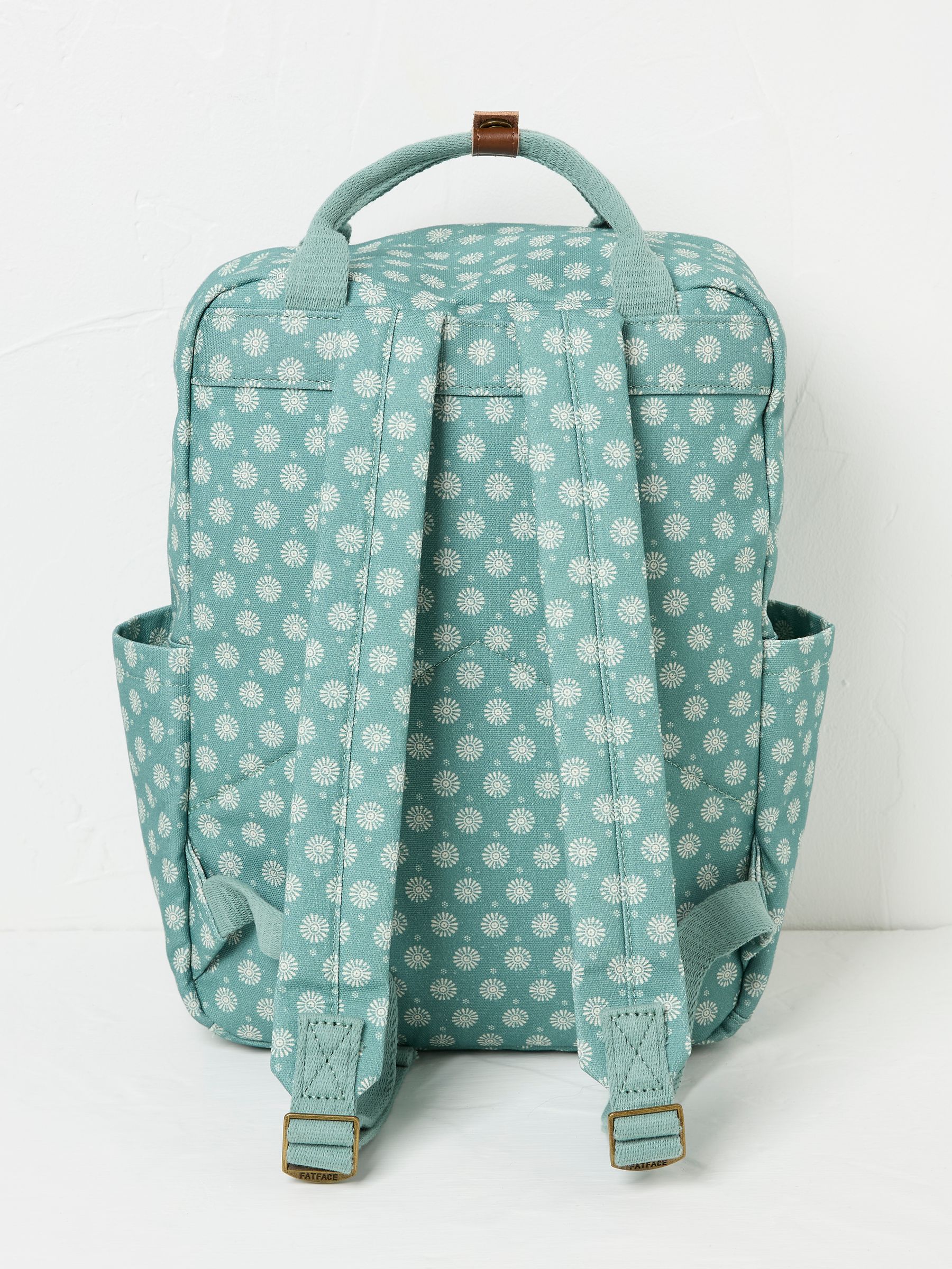 Green Haze Geometric Canvas Rucksack - Image 2 of 2