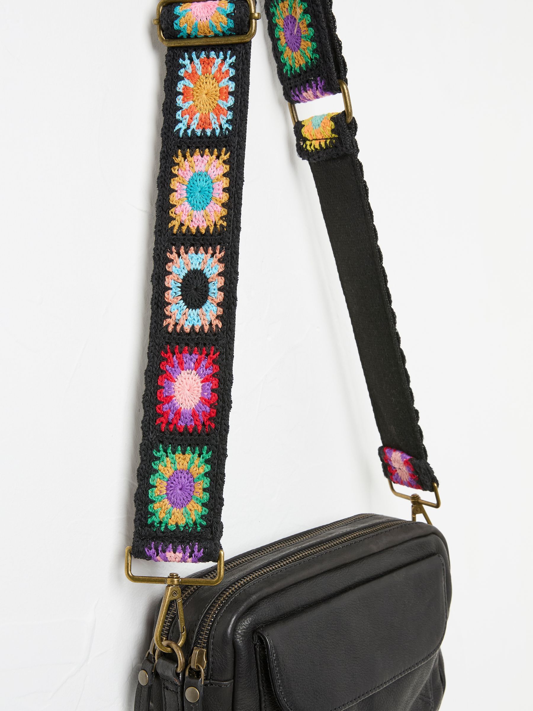Black Crochet Bag Strap - Image 2 of 2