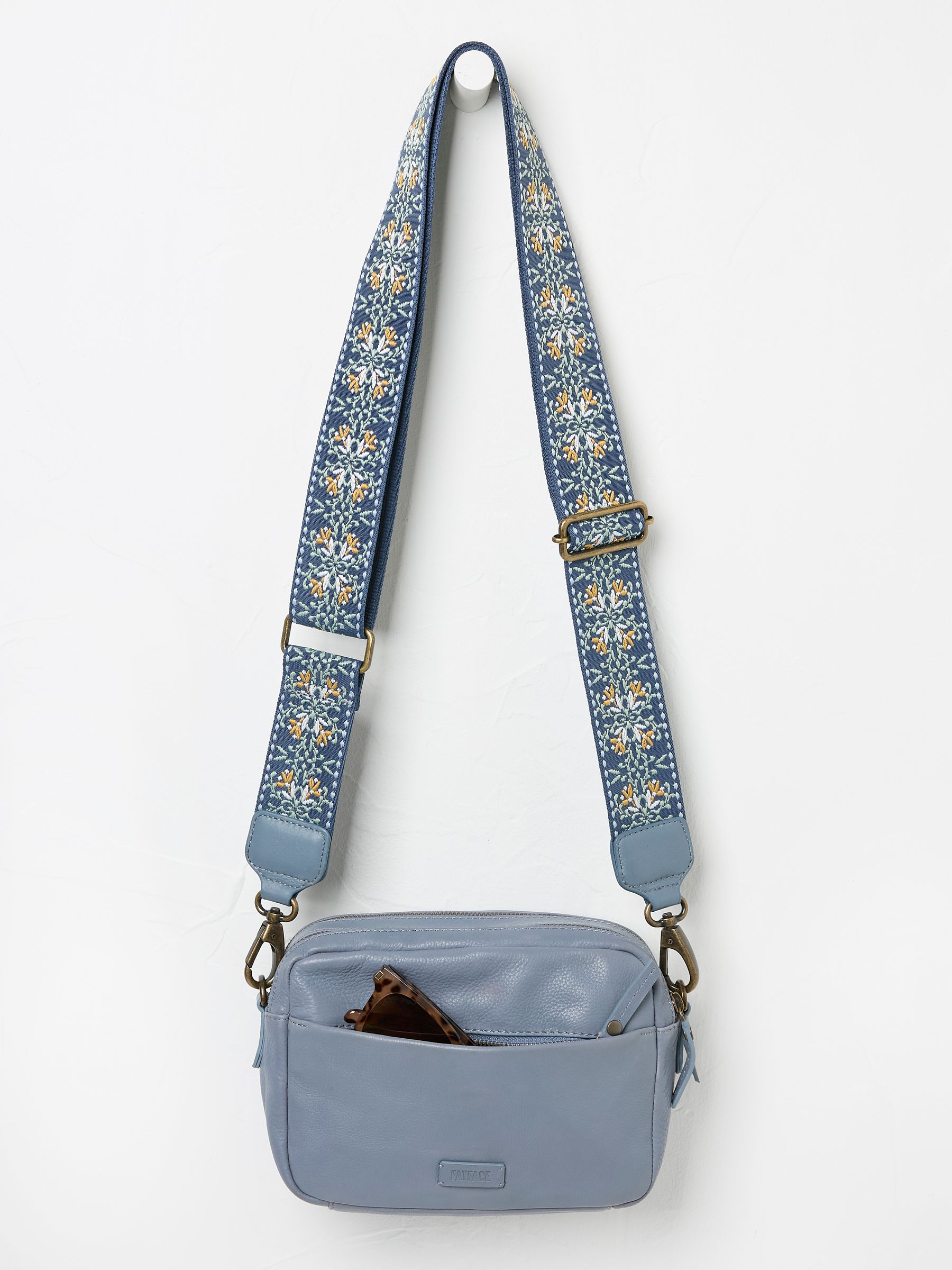 Oslo Blue Camera Bag with Ornate Strap - Image 2 of 2