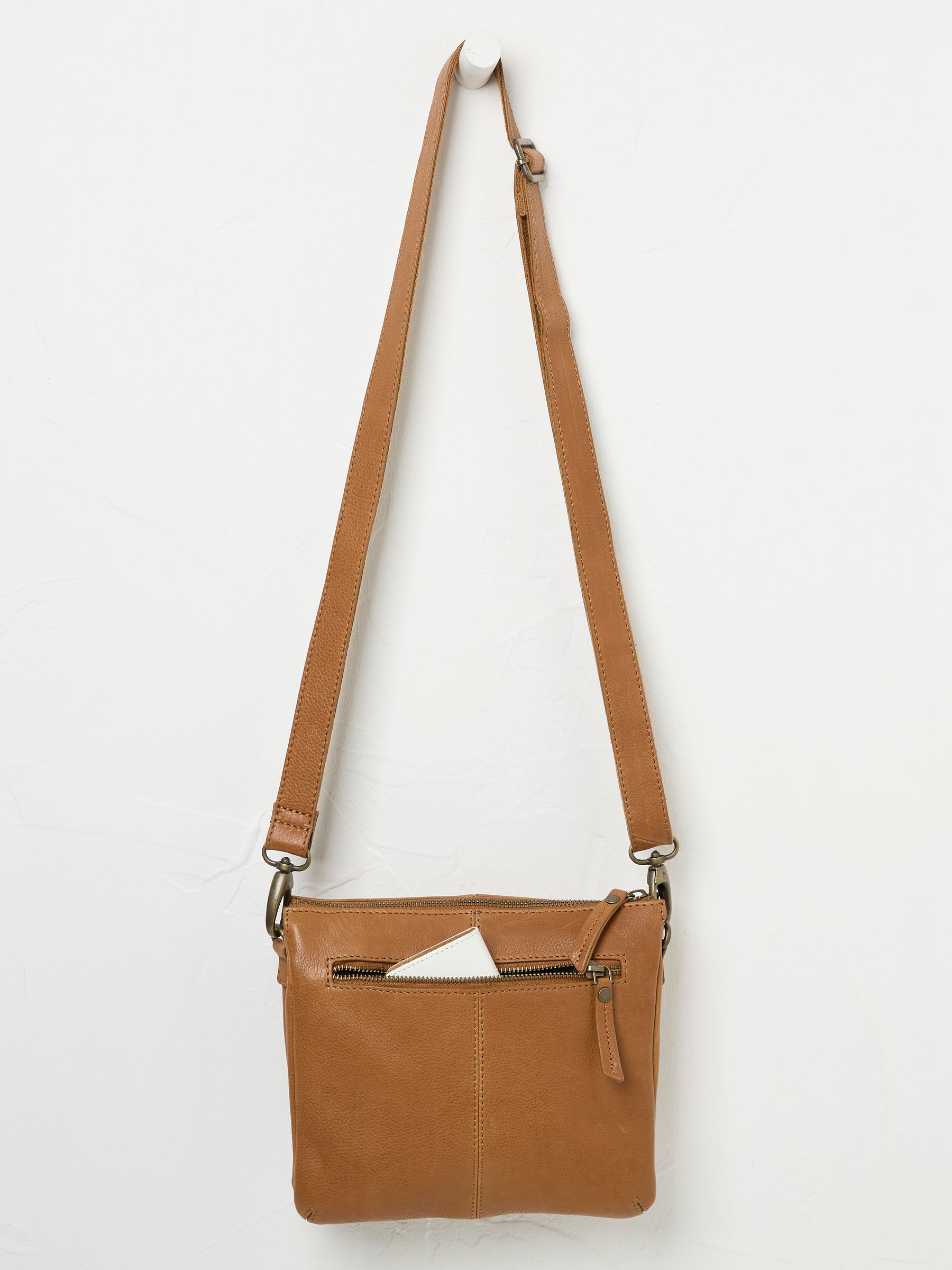 Libby Tan Brown Buckle Crossbody Bag - Image 2 of 4