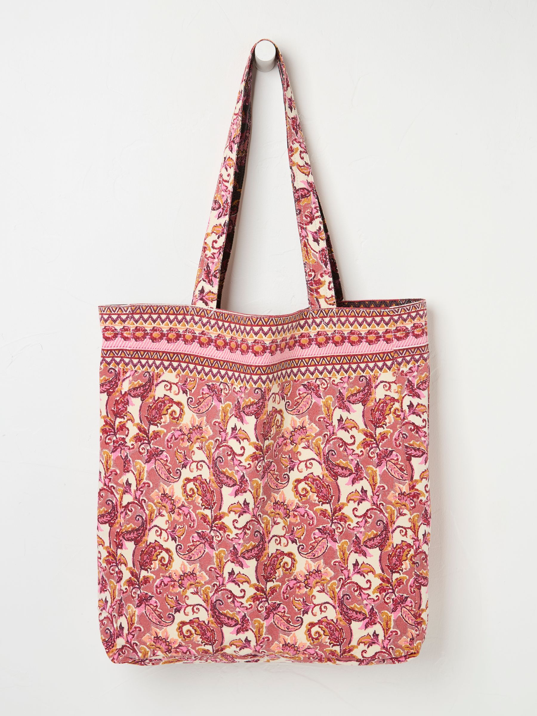 Pink 100% Cotton Reversible Tote Bag - Image 2 of 2