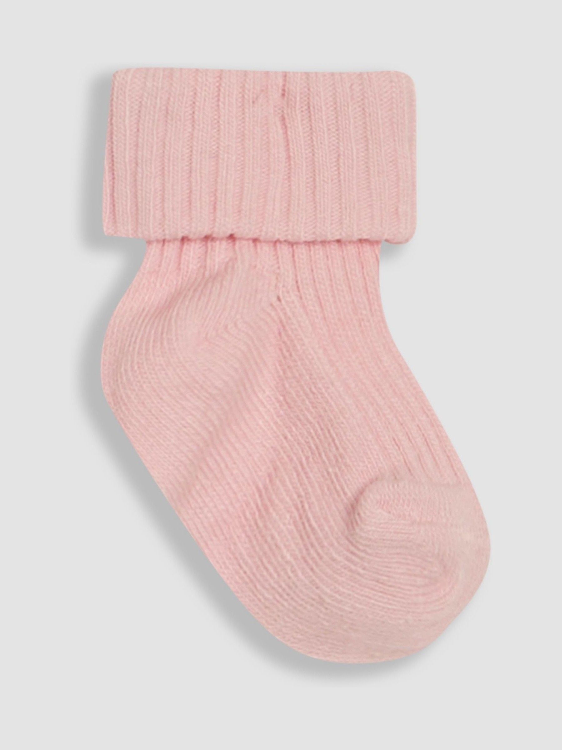 Pink 3-Pack Fold Over Socks - Image 4 of 4