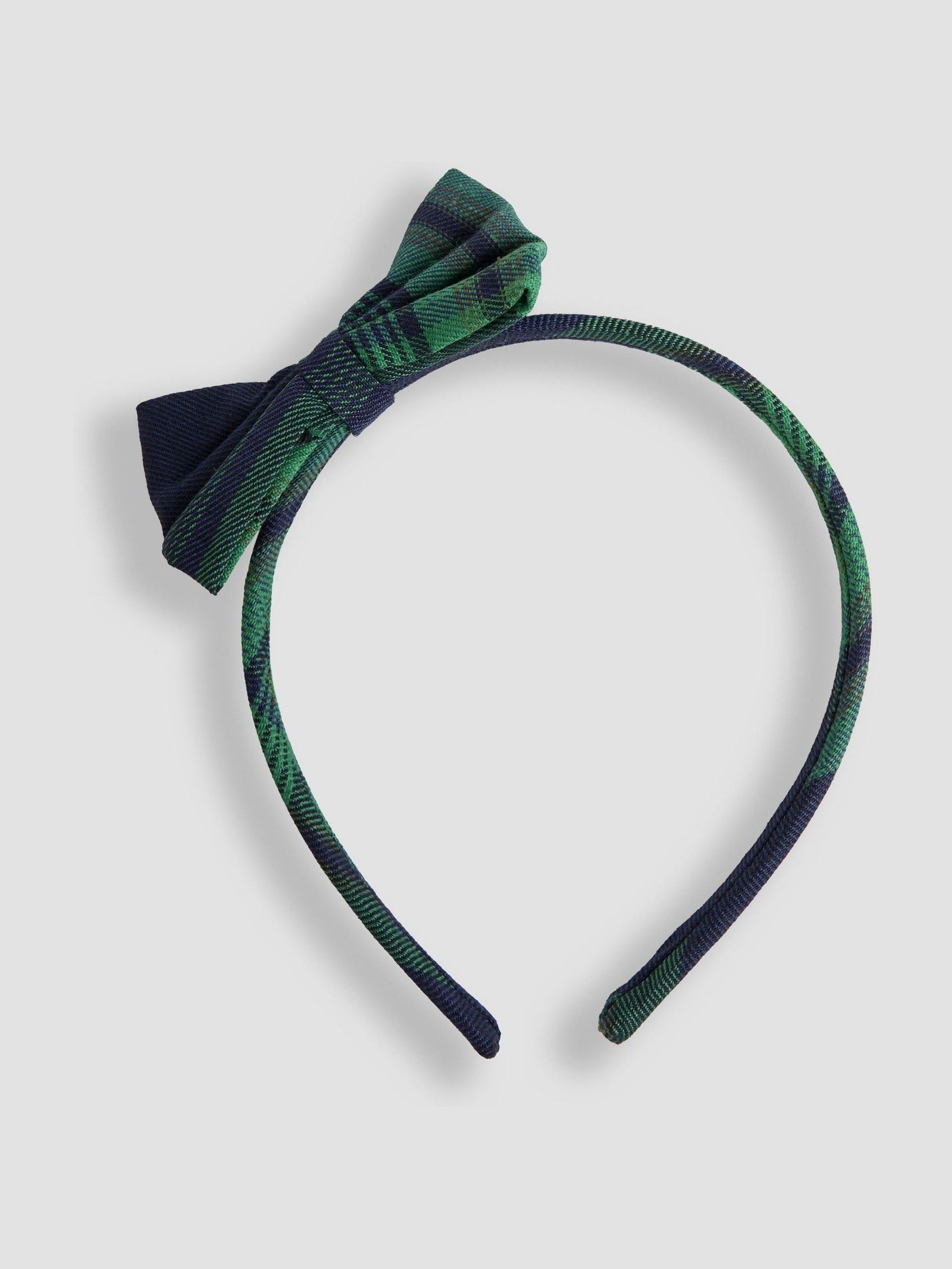 Green Tartan Bow Headband - Image 2 of 3