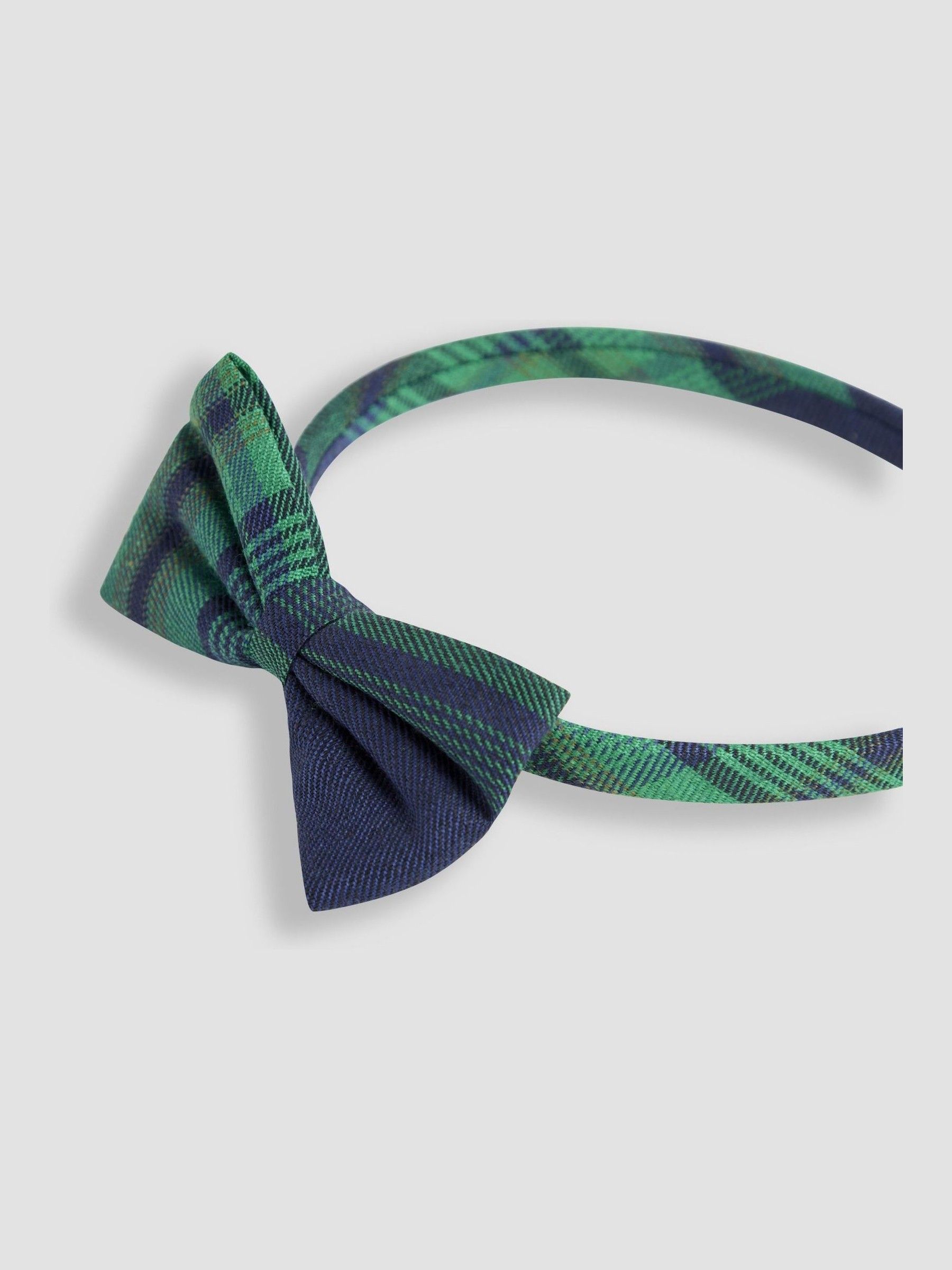 Green Tartan Bow Headband - Image 3 of 3