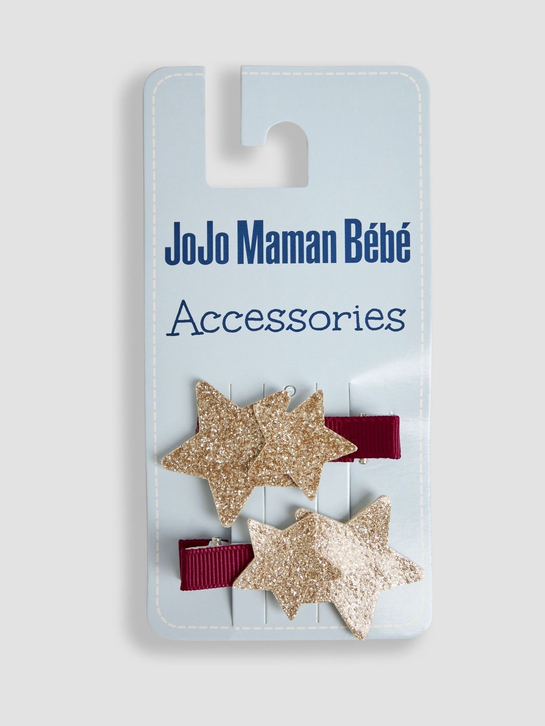 Berry Glitter Star Clips 2 Pack - Image 1 of 3