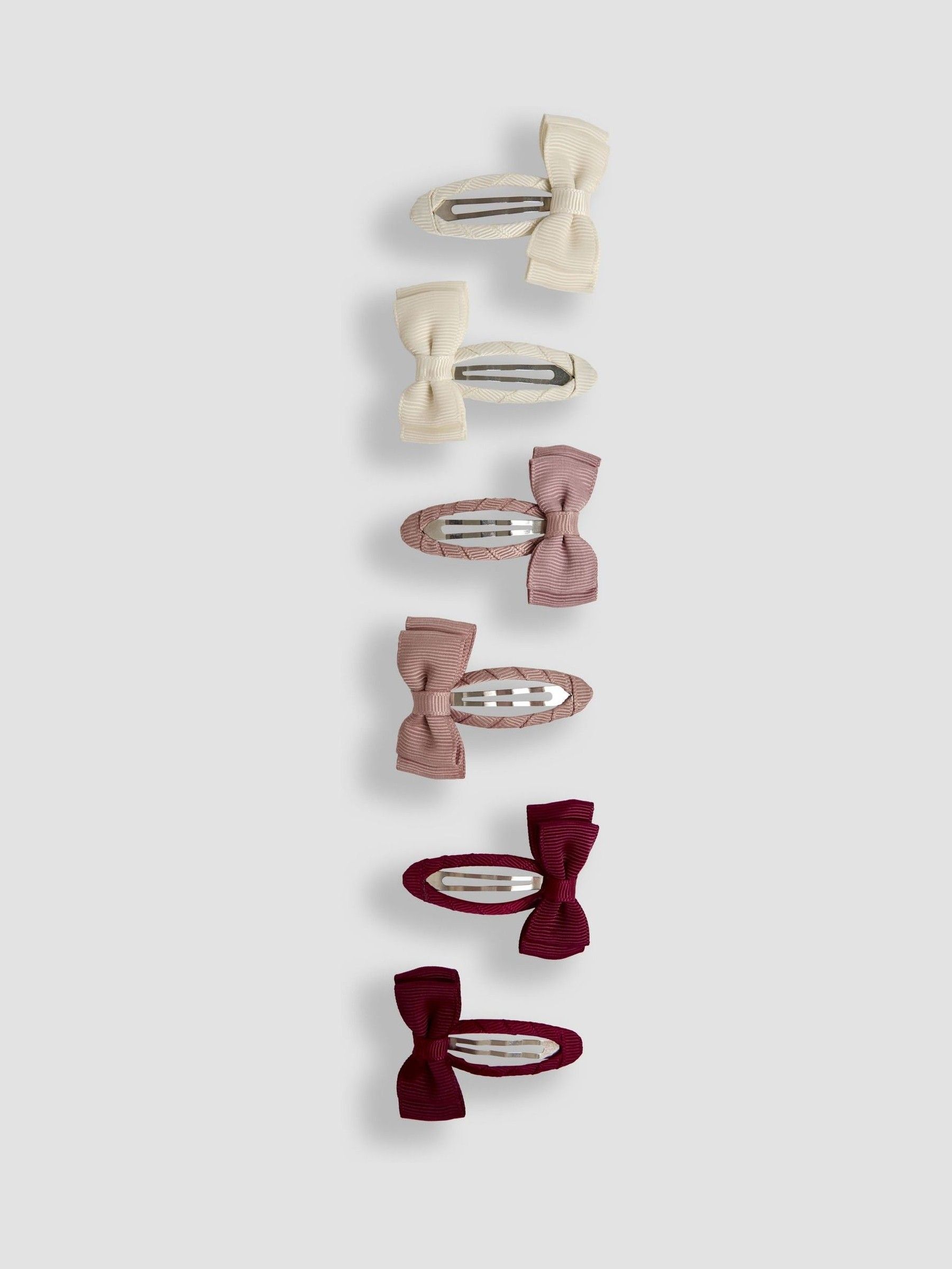 Pastel Bow Clips 6 Pack - Image 2 of 3